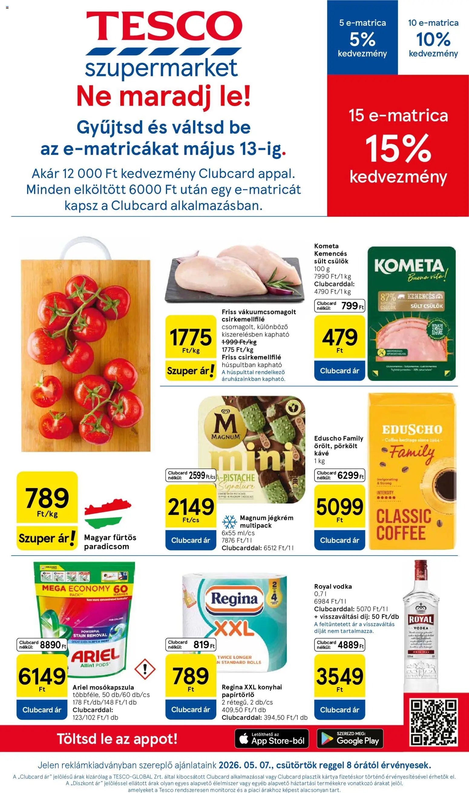 Tesco újság 2026.05.07. Tesco Szupermarket akciós újság (2026-05-07 - 2026-05-13)