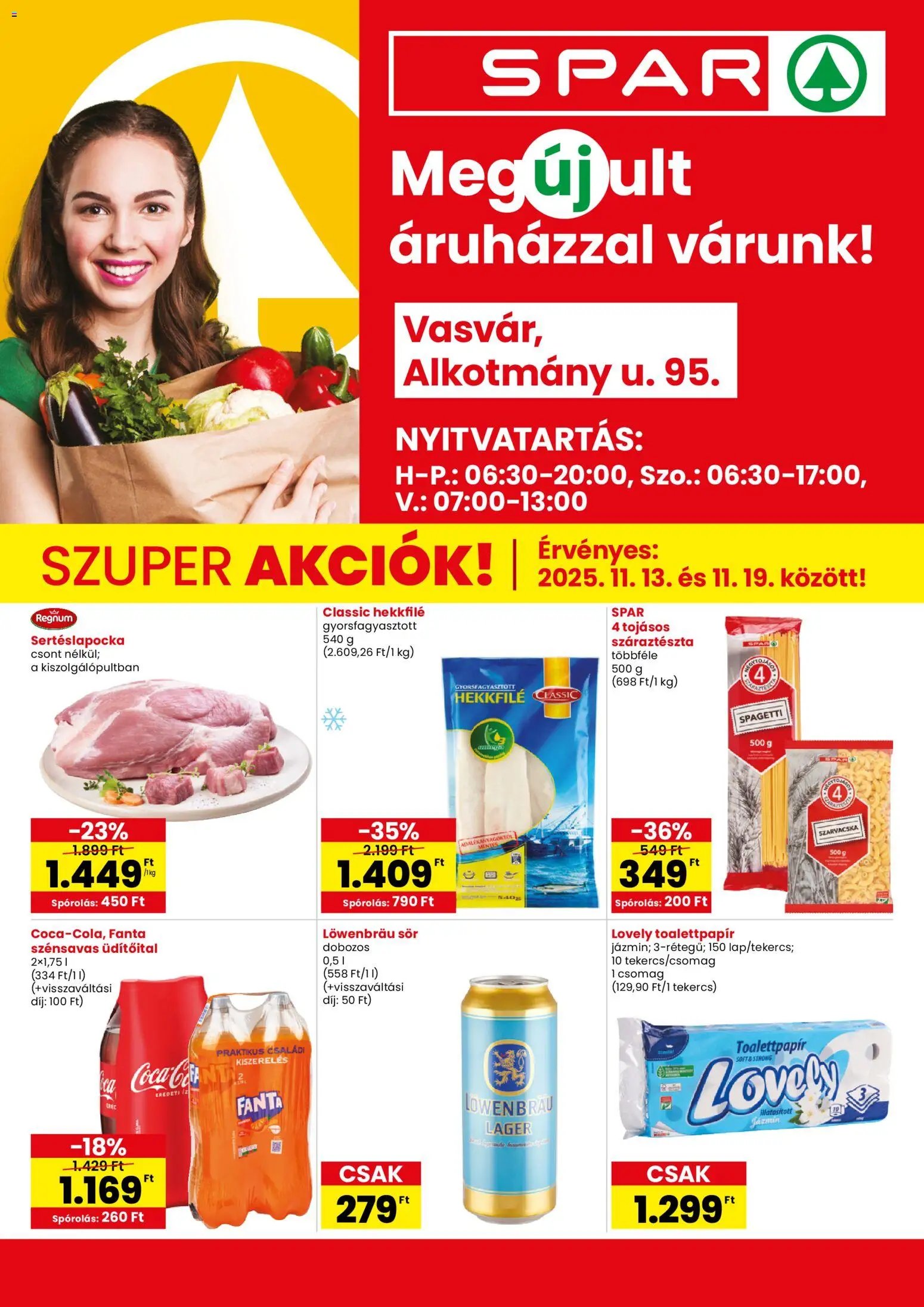 Spar újság 2025.11.13. Vasvár üzlet megújulás (2025-11-13 - 2025-11-19)