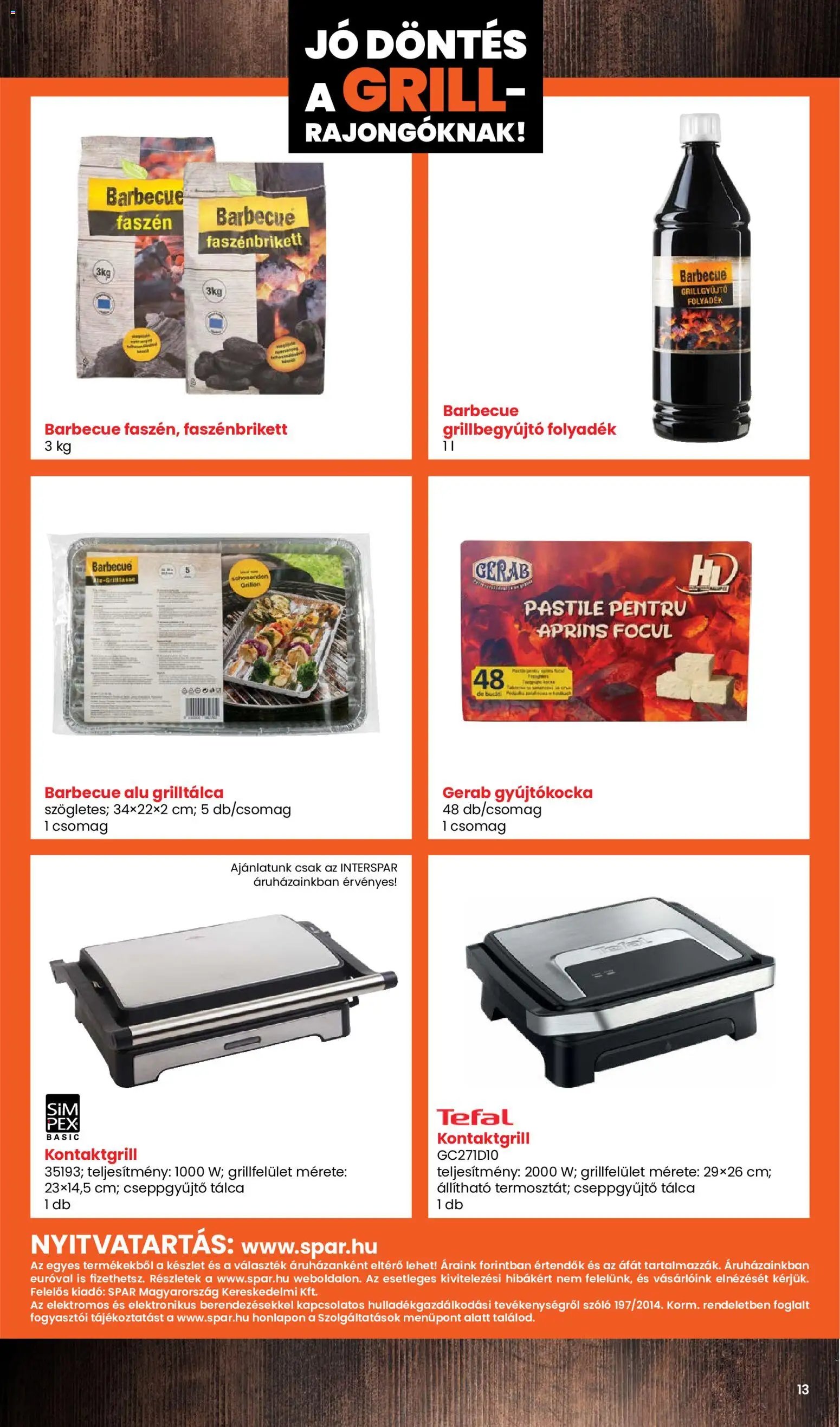 Spar újság 2026.04.30. Spar Grill katalógus (2026-04-30)