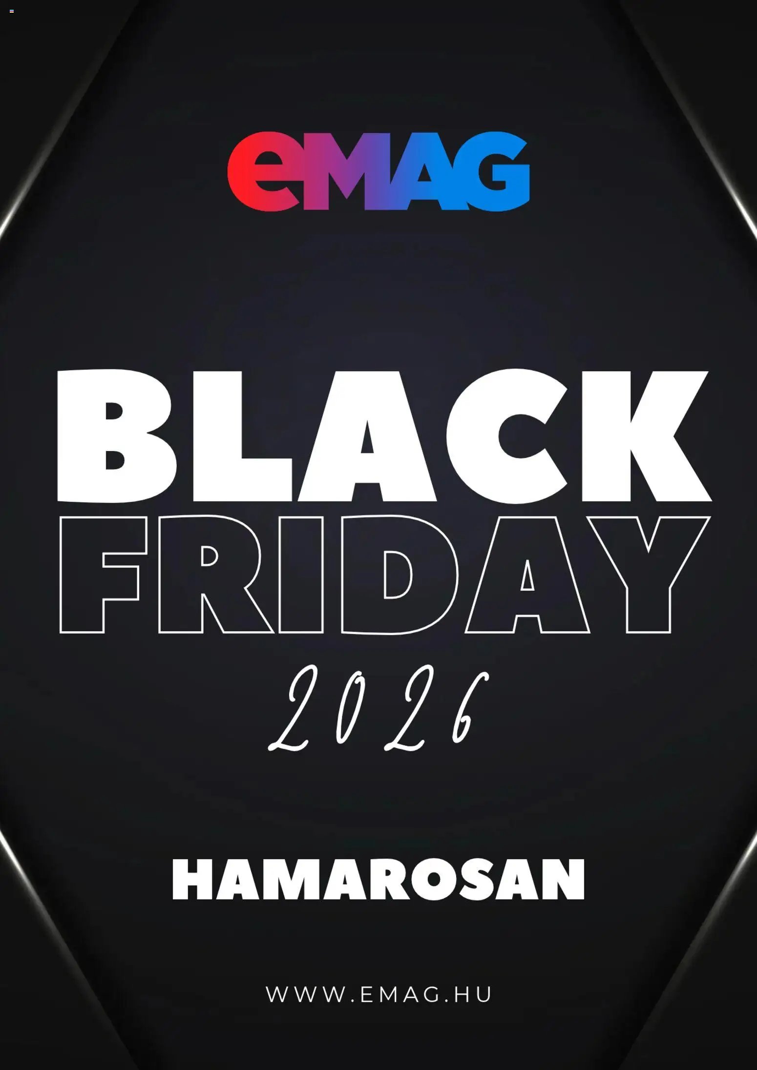 eMAG Black Friday értesítés 2026.10.09. - lapozható formában szórólap ✳️