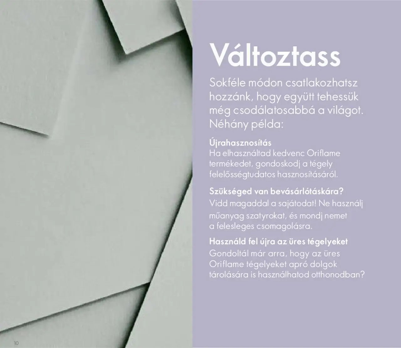 Oriflame újság 2020.05.27. Oriflame katalógus Fenntarthatóság (2020-05-27)