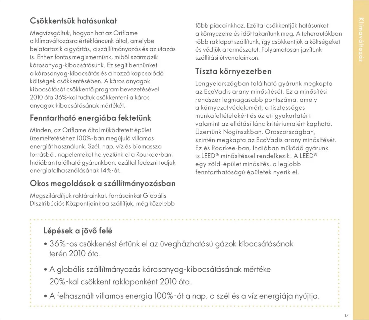Oriflame újság 2020.05.27. Oriflame katalógus Fenntarthatóság (2020-05-27)