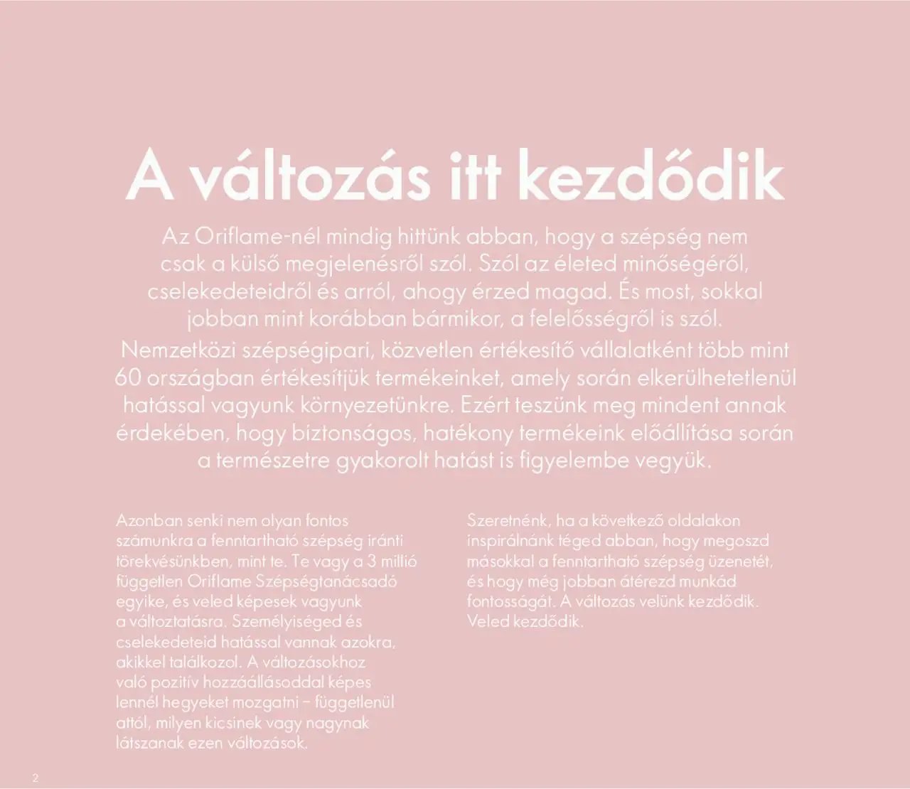 Oriflame újság 2020.05.27. Oriflame katalógus Fenntarthatóság (2020-05-27)