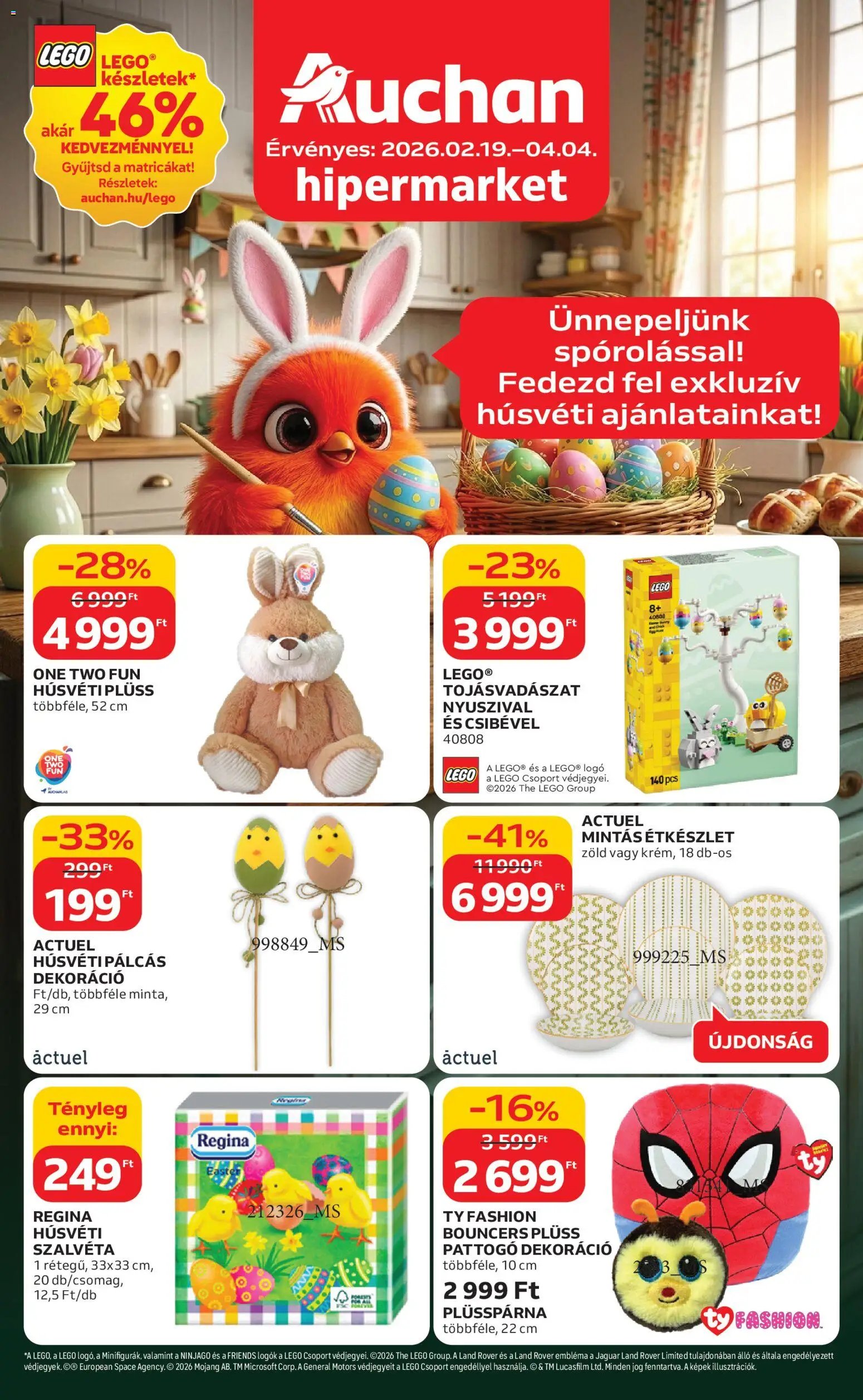 Auchan újság 2026.02.19. Húsvéti ajánlataink (2026-02-19 - 2026-04-04)
