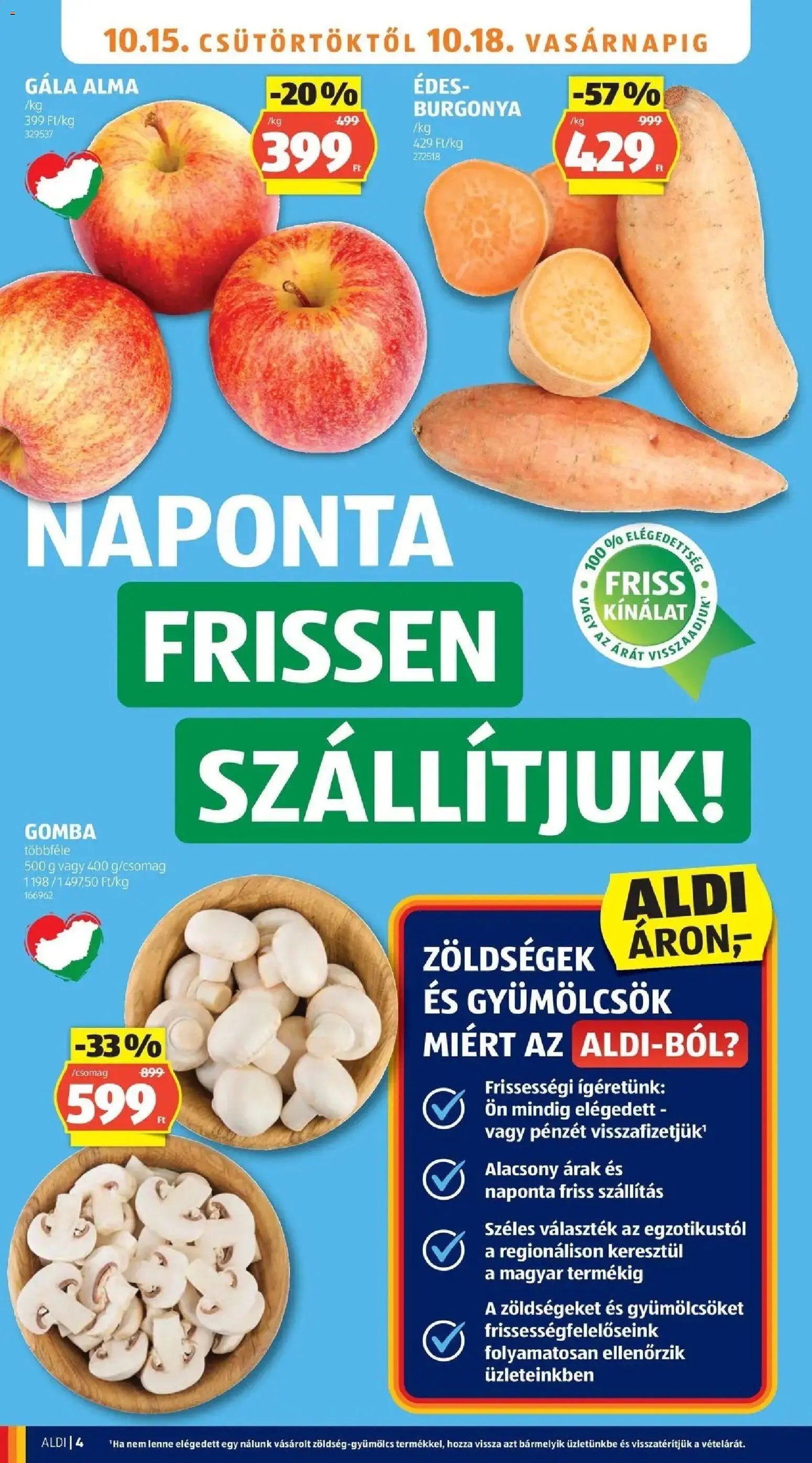 Aldi aktuális akciós újság 2026.10.15. - lapozható formában szórólap ✳️