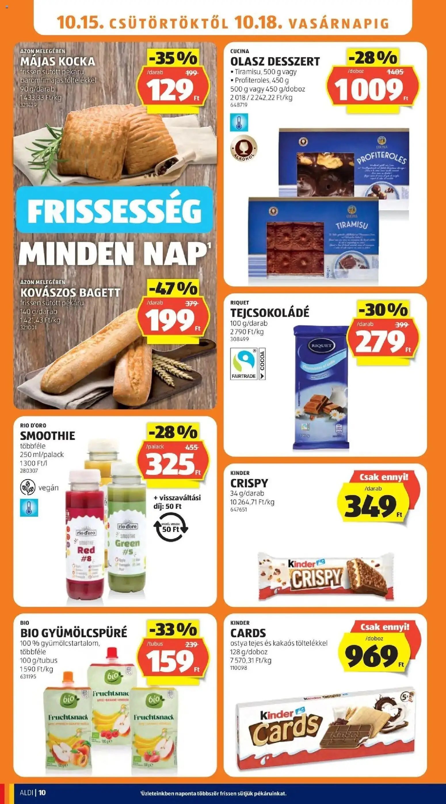 Aldi aktuális akciós újság 2026.10.15. - lapozható formában szórólap ✳️