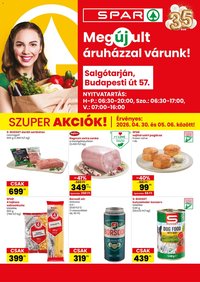 Spar újság 2026.04.30. Spar Salgótarján Budapesti út üzlet megújulás (2026-04-30 - 2026-05-06)
