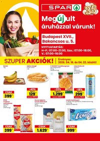 Spar újság 2026.04.16. Spar BP Bakancsos utca üzlet megújulás (2026-04-16 - 2026-04-22)