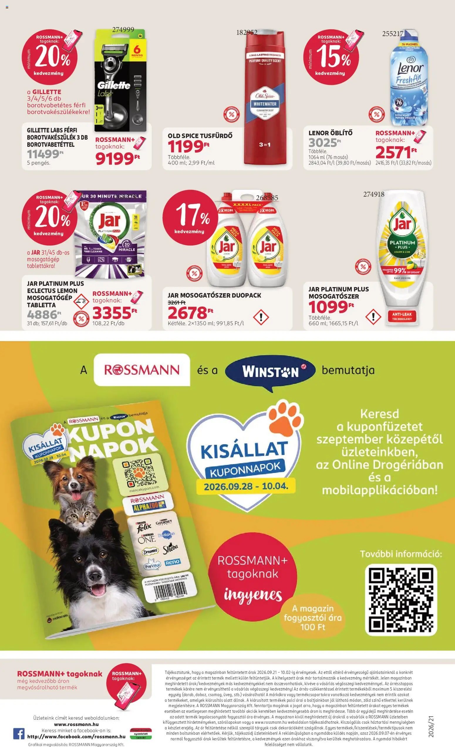 Rossmann újság 2026.09.21. Rossmann akciós újság