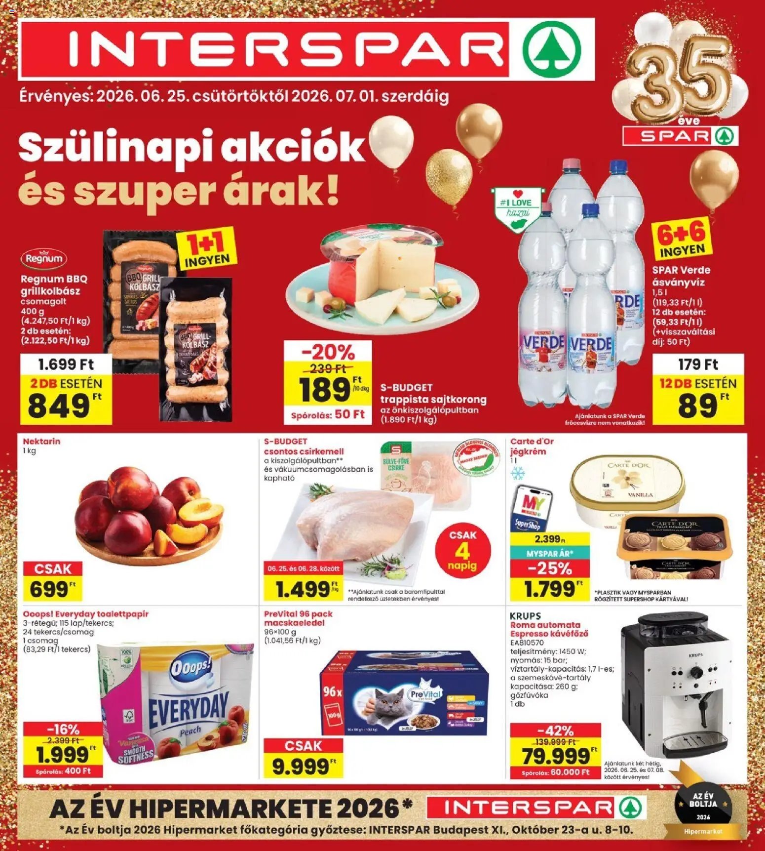 Interspar újság 2026.06.25. Interspar akciós újság