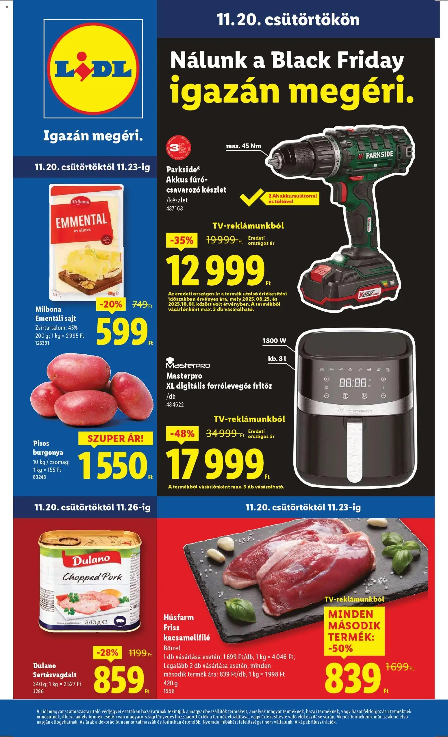Lidl újság 2025.11.20. Black Friday (2025-11-20 - 2025-11-26)