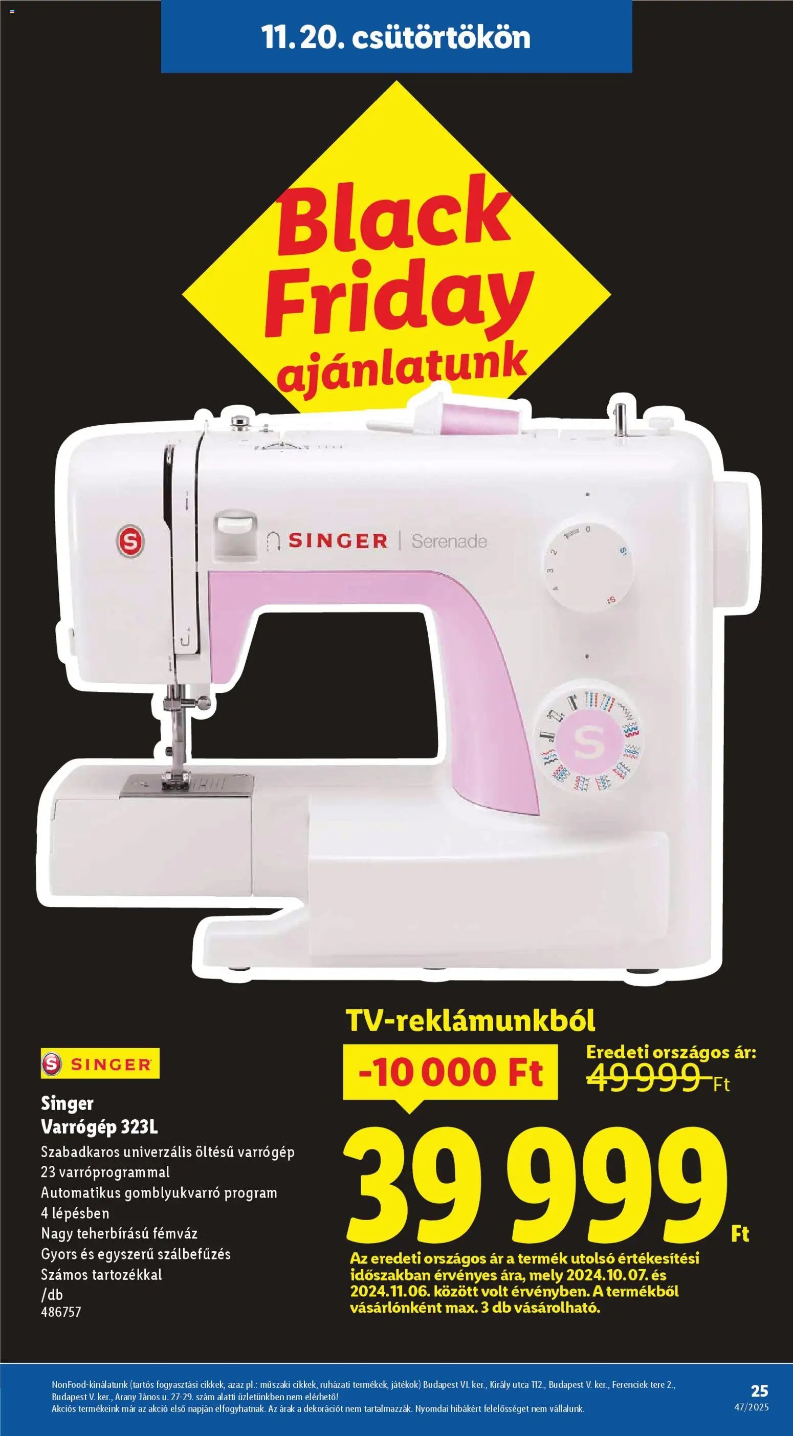 Lidl újság 2025.11.20. Black Friday (2025-11-20 - 2025-11-26)