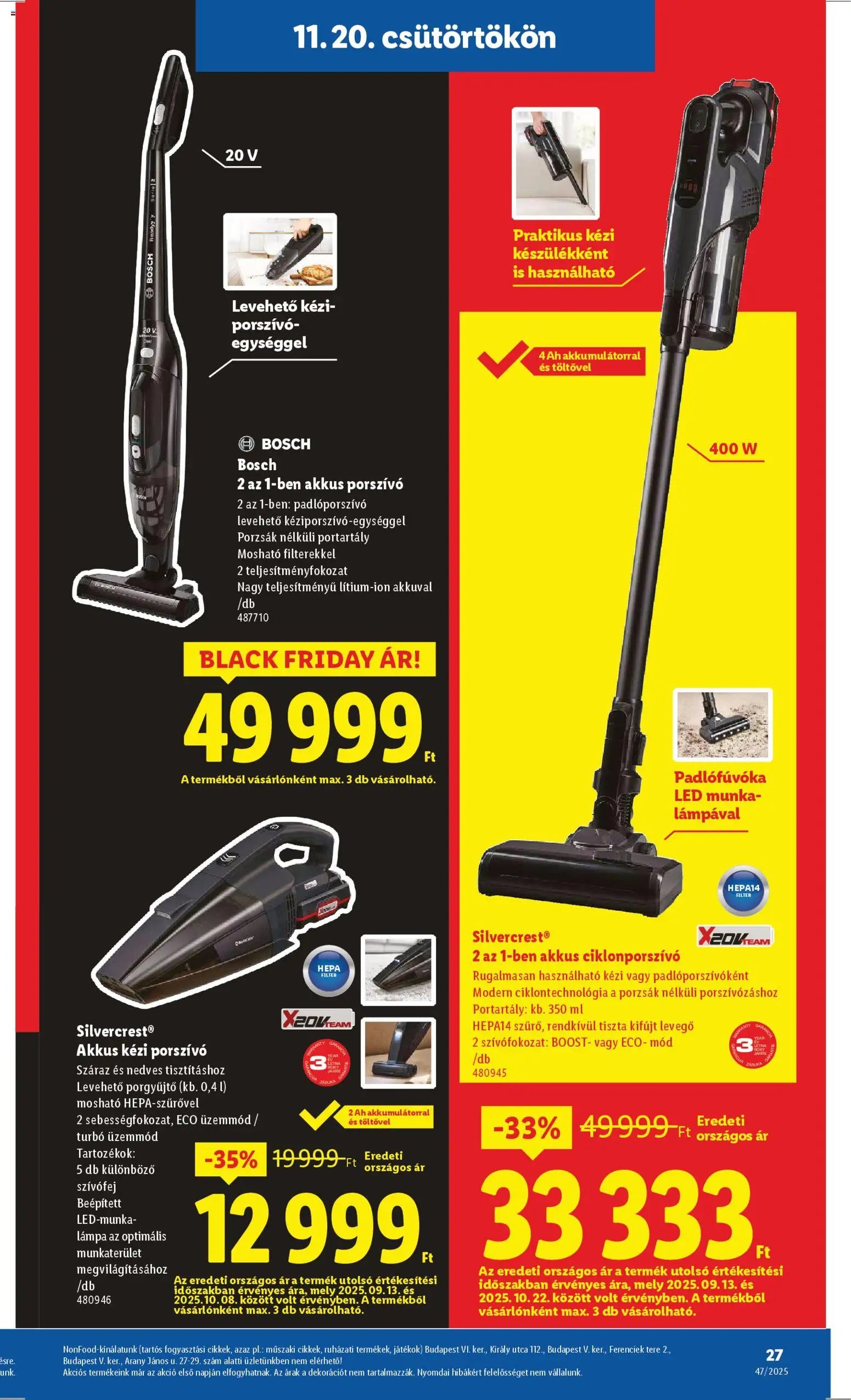 Lidl újság 2025.11.20. Black Friday (2025-11-20 - 2025-11-26)