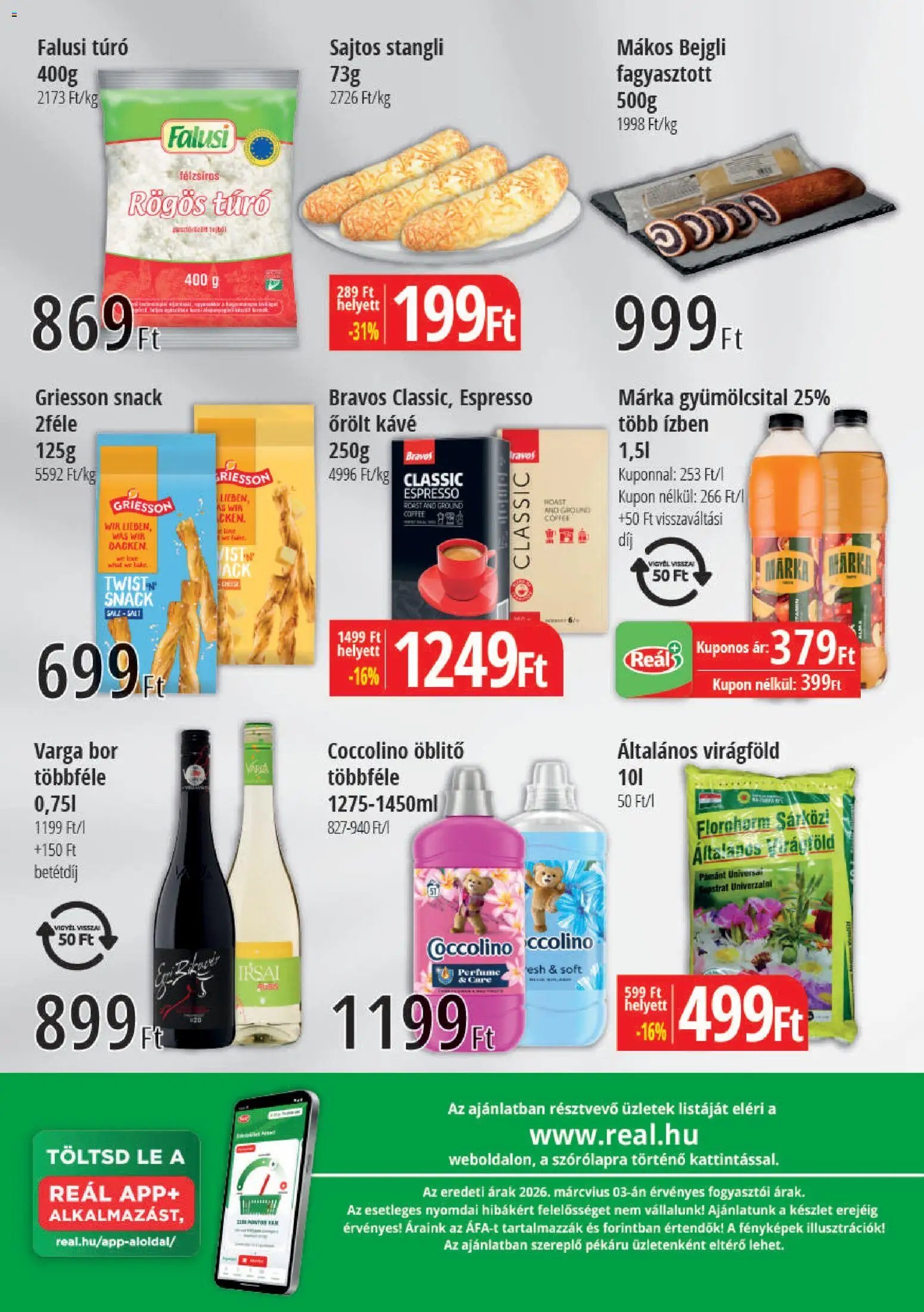 Reál újság 2026.03.11. Reál Bevásárló hétvége - Kisalföld (2026-03-11 - 2026-03-14)