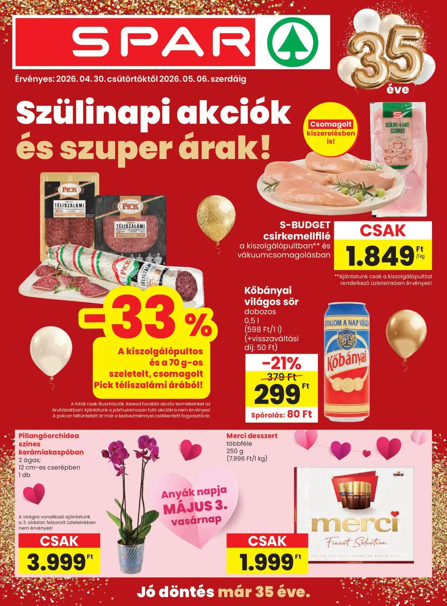 Spar újság 2026.04.30. Spar akciós újság (2026-04-30 - 2026-05-06)