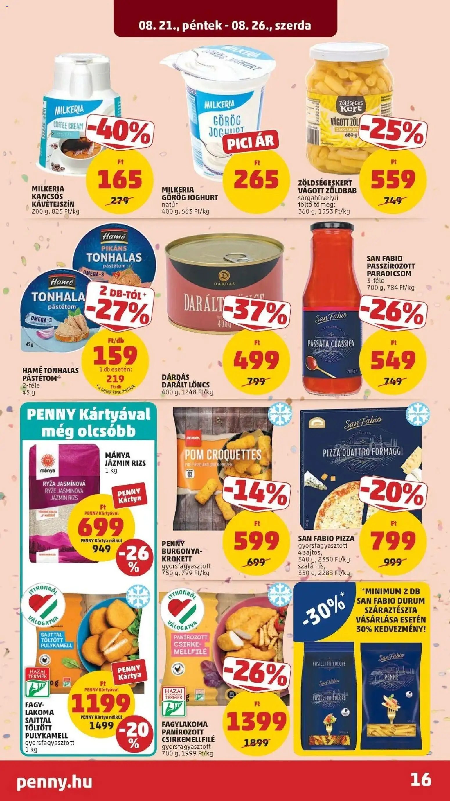 PENNY újság 2026.08.21. PENNY aktuális akciós újság