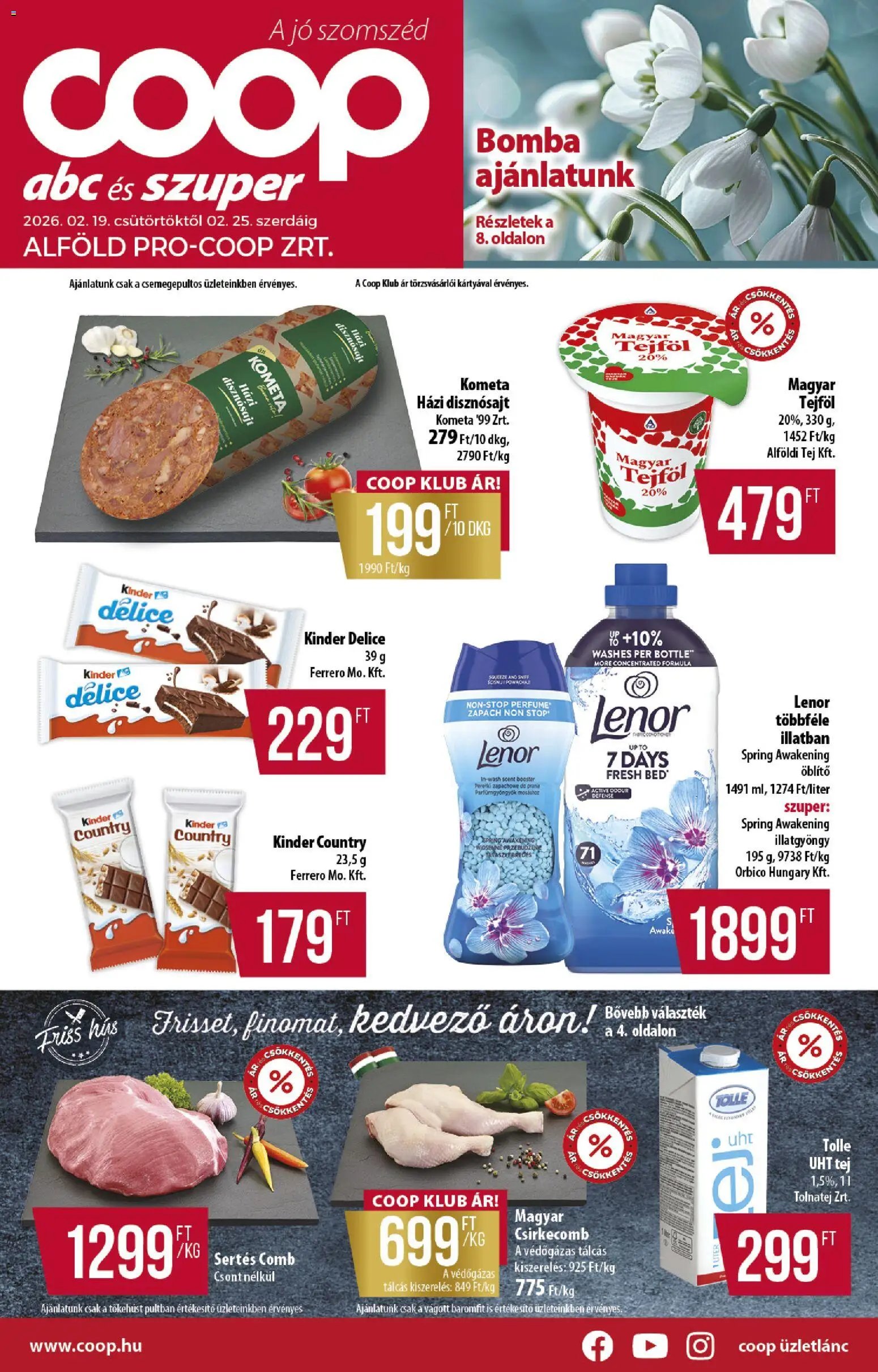 COOP újság 2026.02.19. Alföld Pro-Coop Zrt. - Abc szuper (2026-02-19 - 2026-02-25)
