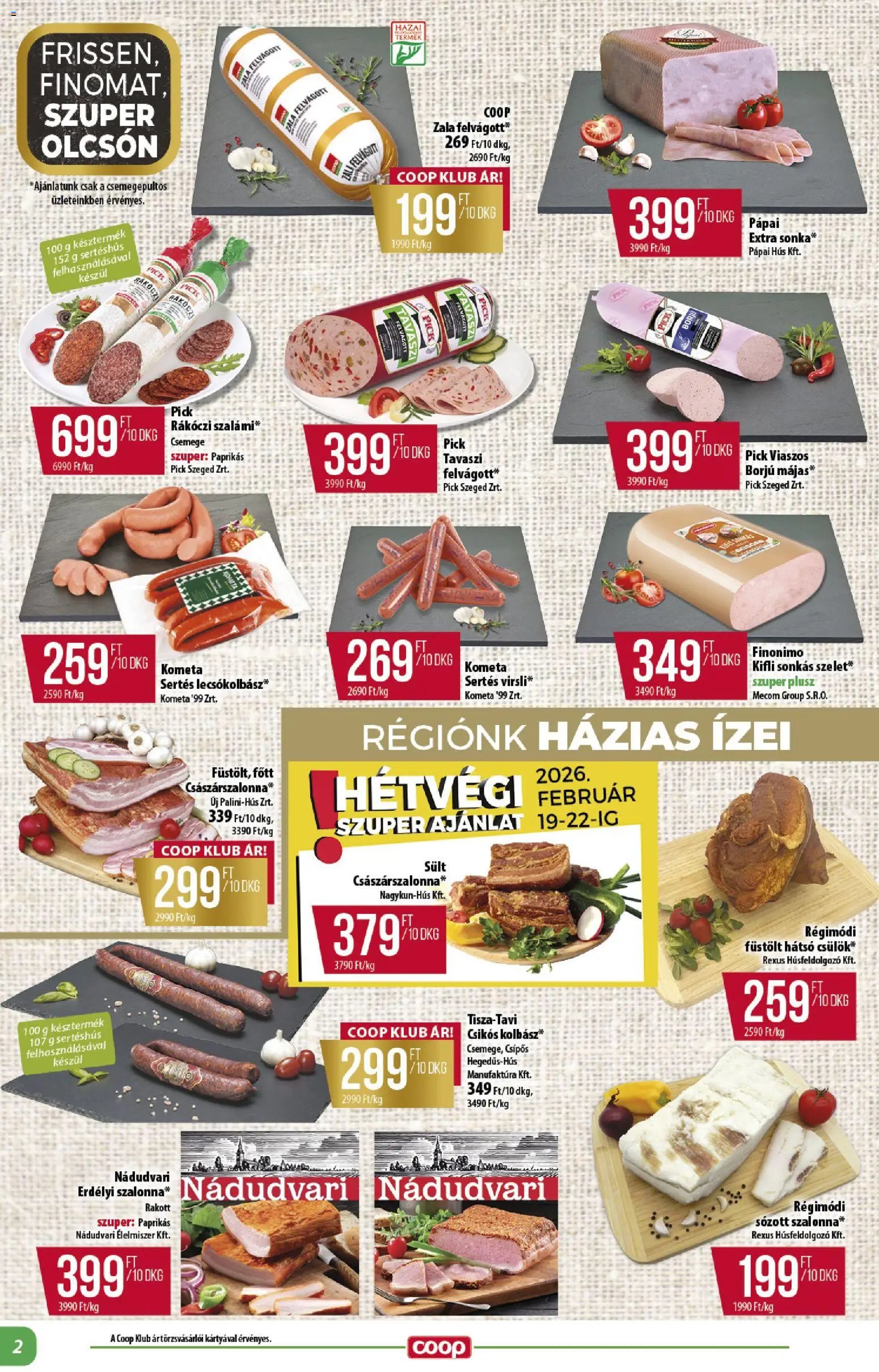 COOP újság 2026.02.19. Alföld Pro-Coop Zrt. - Abc szuper (2026-02-19 - 2026-02-25)