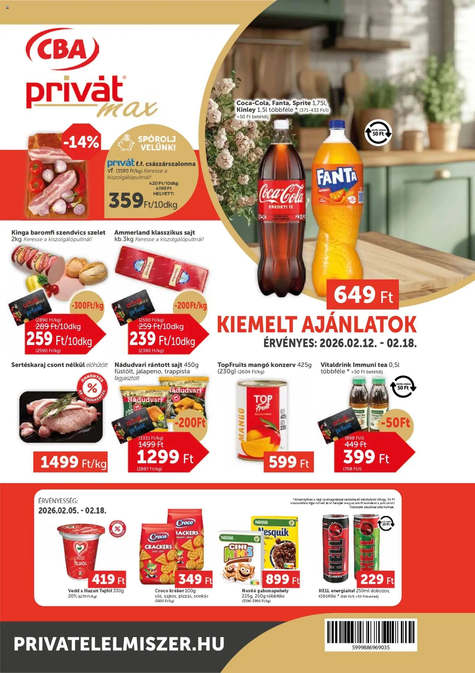 PRIVÁT újság 2026.02.12. Aktuális szórólap MAX (2026-02-12 - 2026-02-18)
