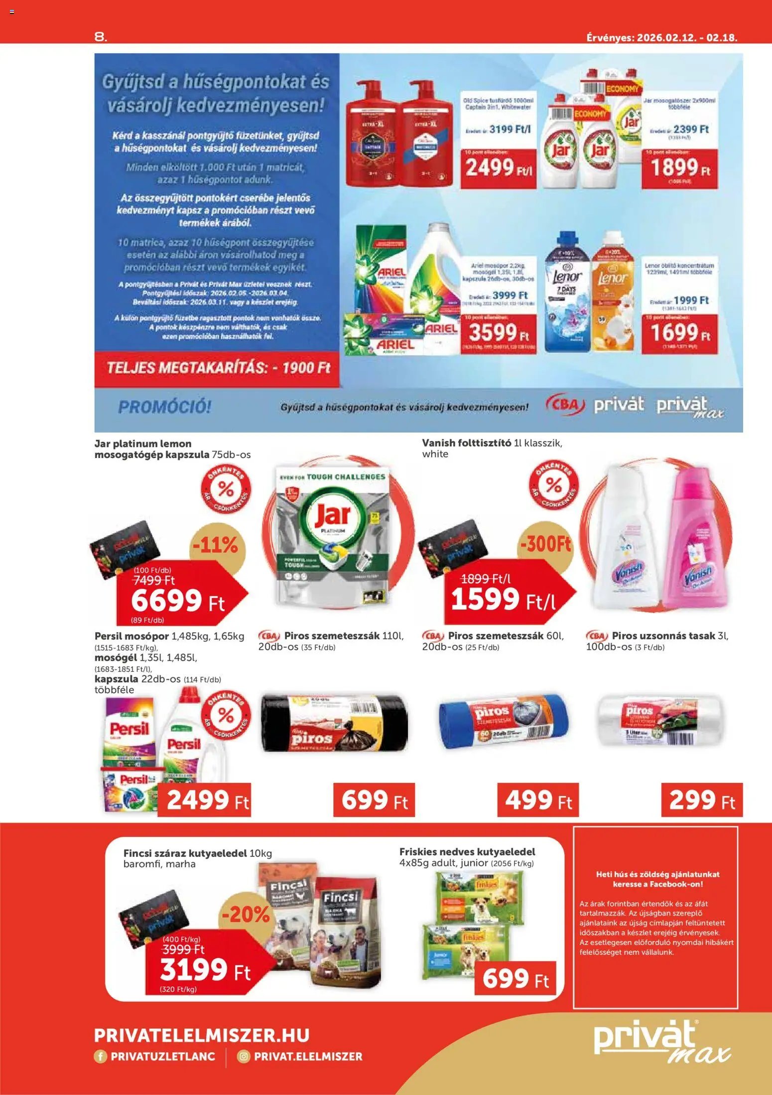 PRIVÁT újság 2026.02.12. Aktuális szórólap MAX (2026-02-12 - 2026-02-18)