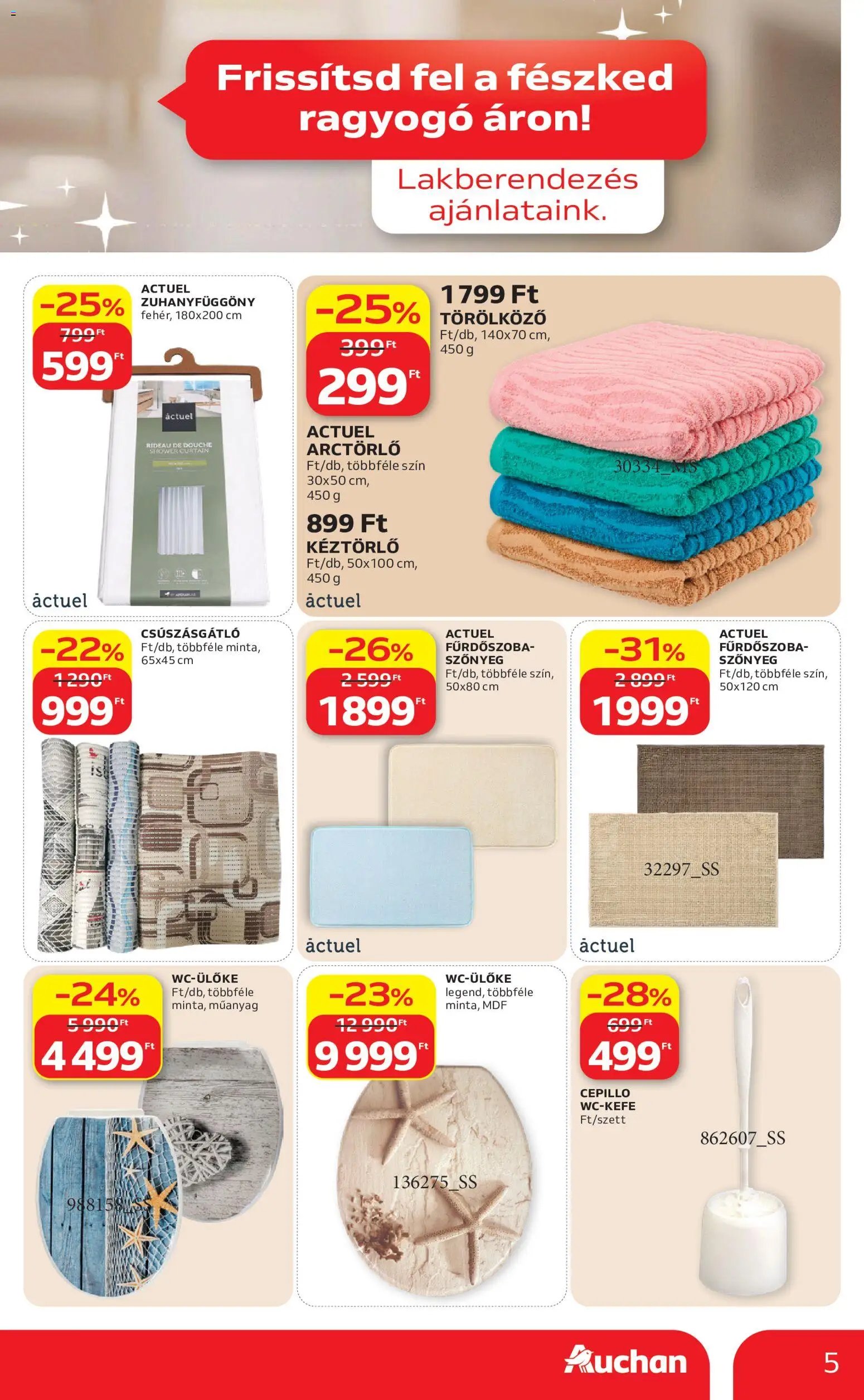 Auchan újság 2026.08.21. Auchan Lakberendezés ajánlatok