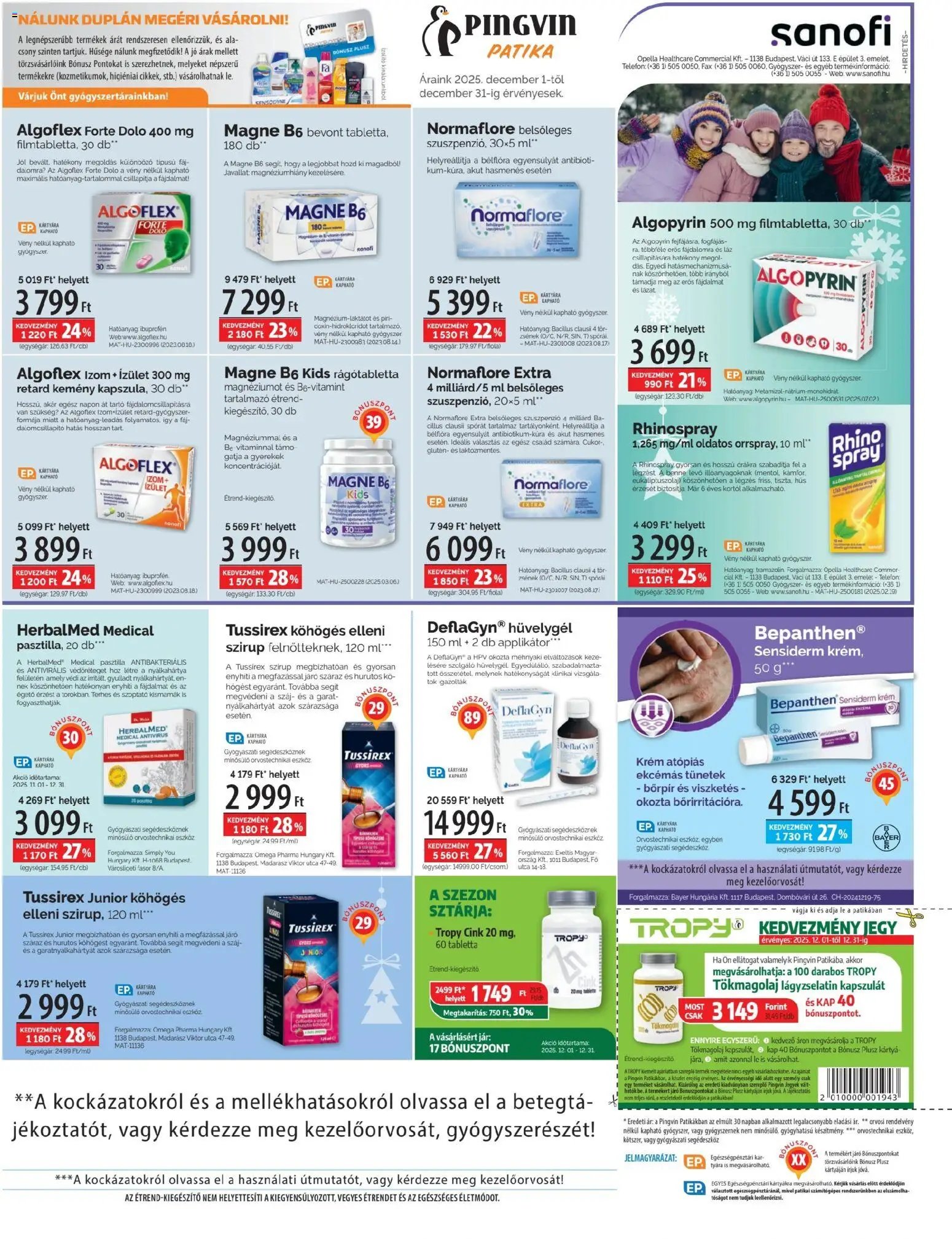 Pingvin Patika újság 2025.12.01. Akciós újság Pingvin Patika (2025-12-01 - 2025-12-31)