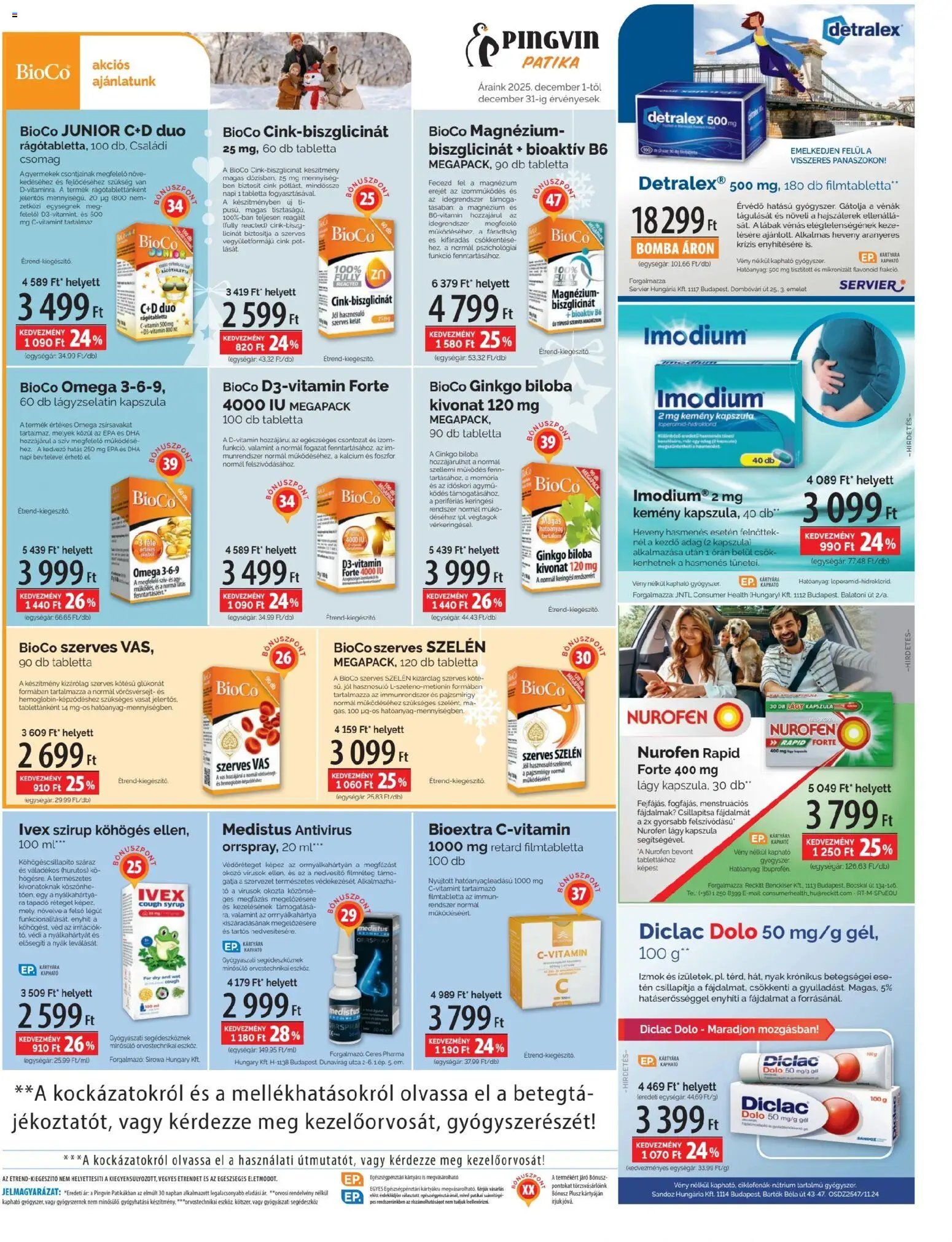 Pingvin Patika újság 2025.12.01. Akciós újság Pingvin Patika (2025-12-01 - 2025-12-31)