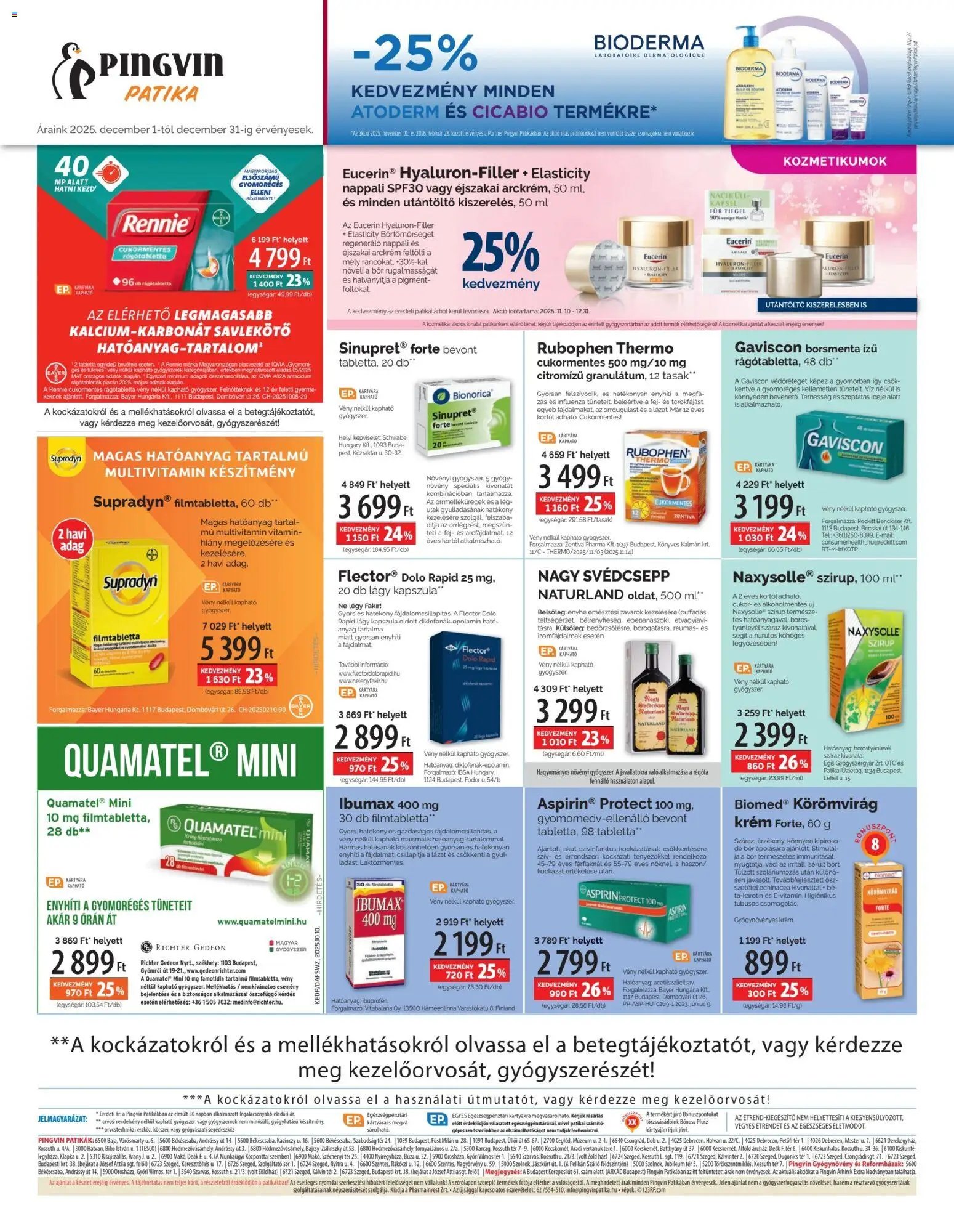 Pingvin Patika újság 2025.12.01. Akciós újság Pingvin Patika (2025-12-01 - 2025-12-31)
