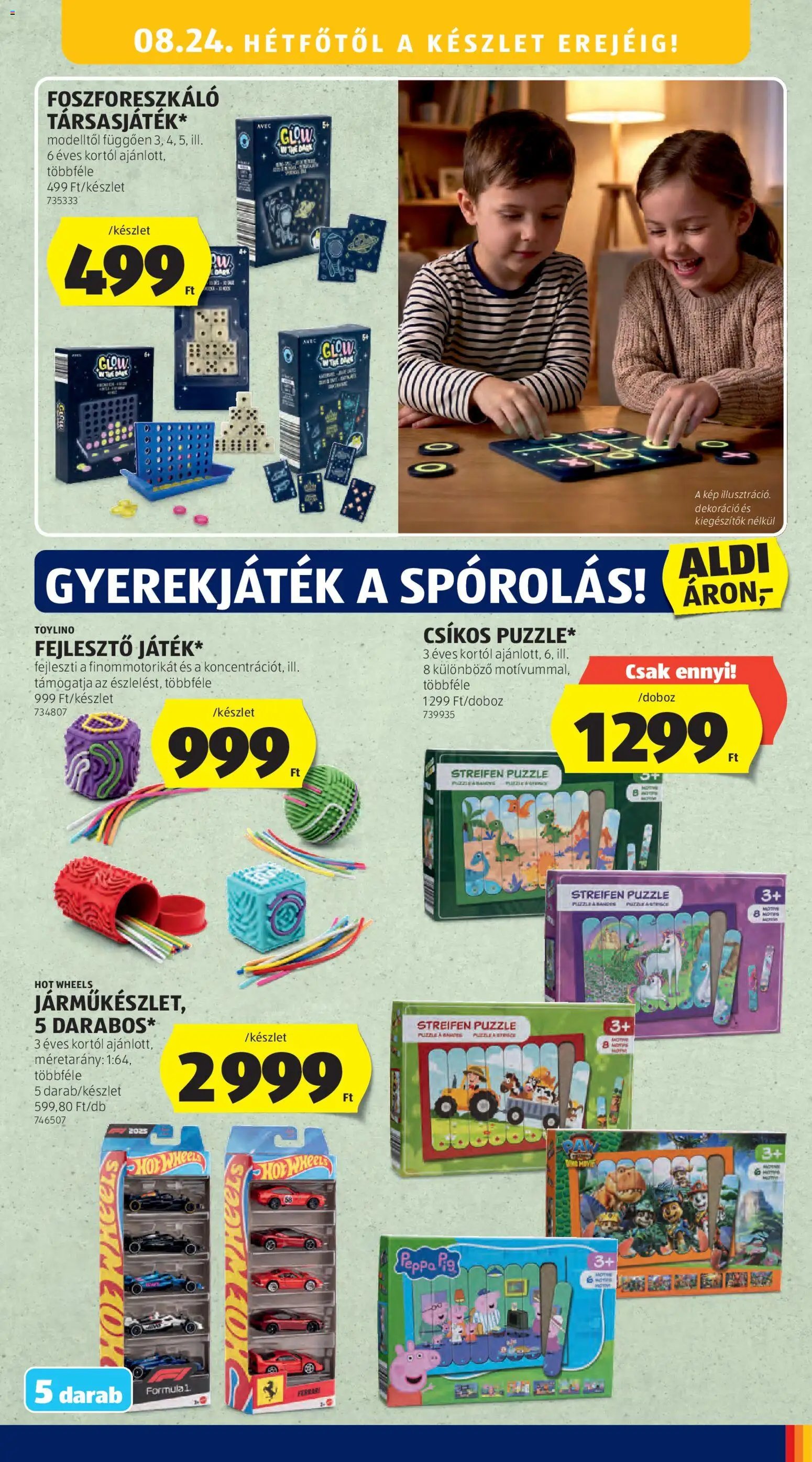 Aldi újság 2026.08.21. Aldi Középső sor termékei