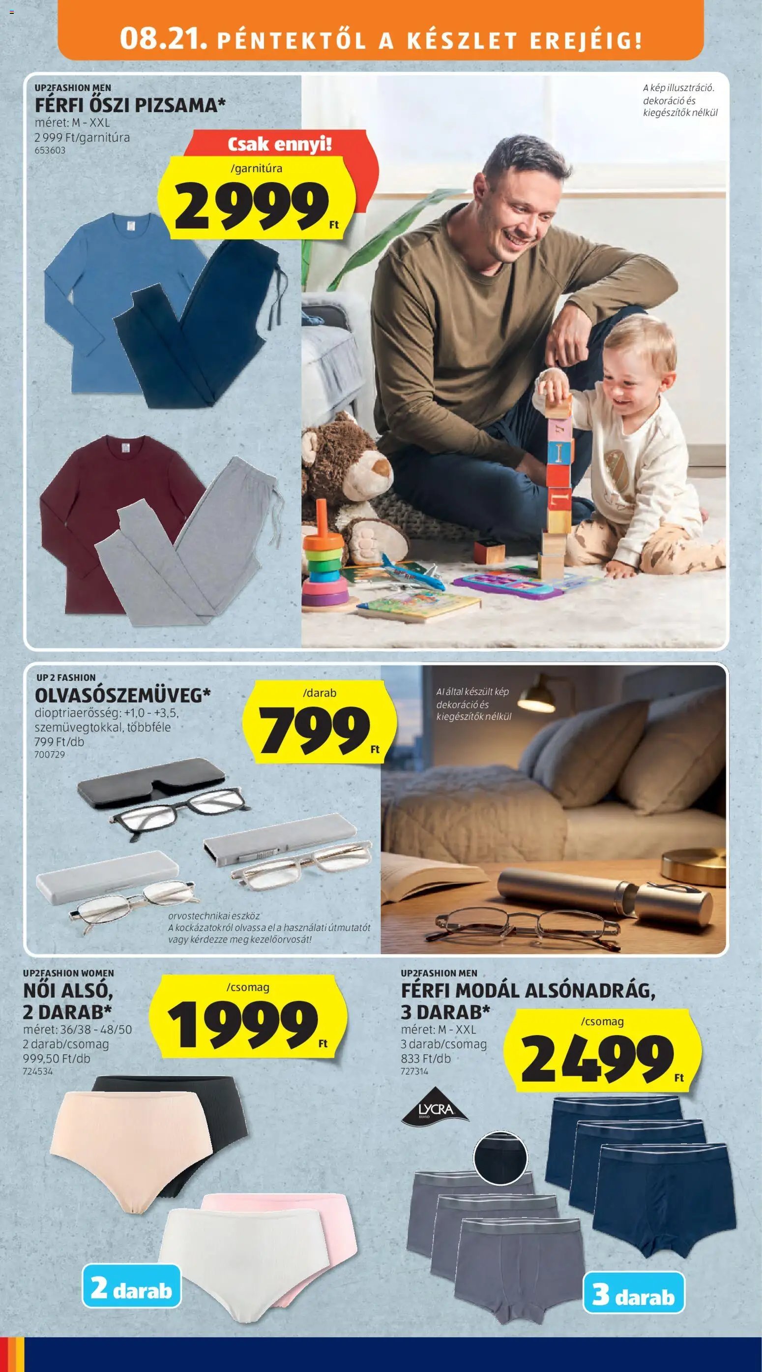 Aldi újság 2026.08.21. Aldi Középső sor termékei