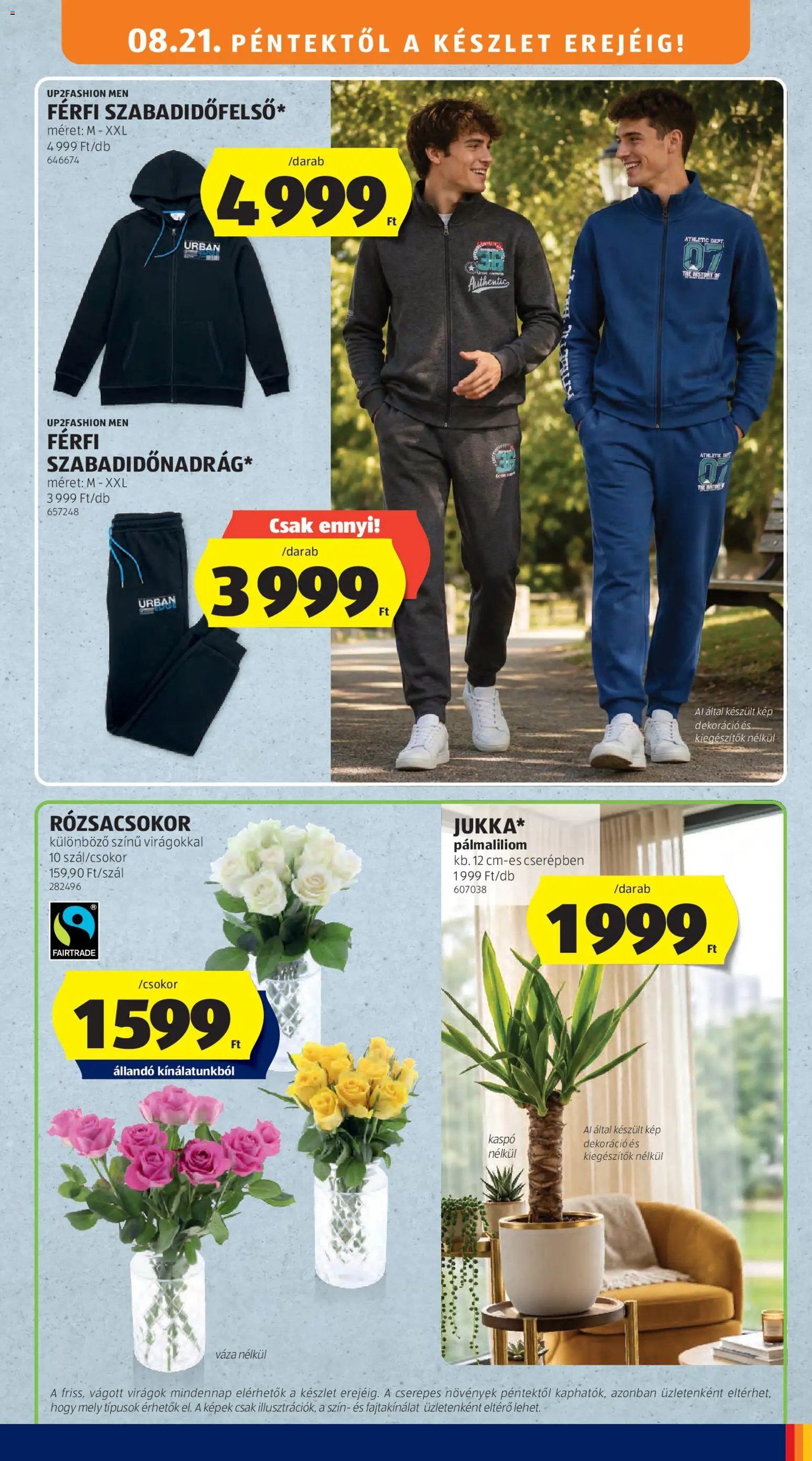 Aldi újság 2026.08.21. Aldi Középső sor termékei