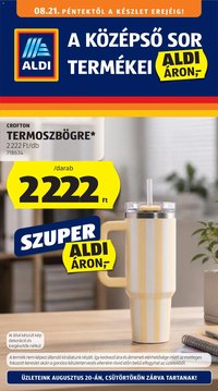 Aldi újság 2026.08.21. Aldi Középső sor termékei