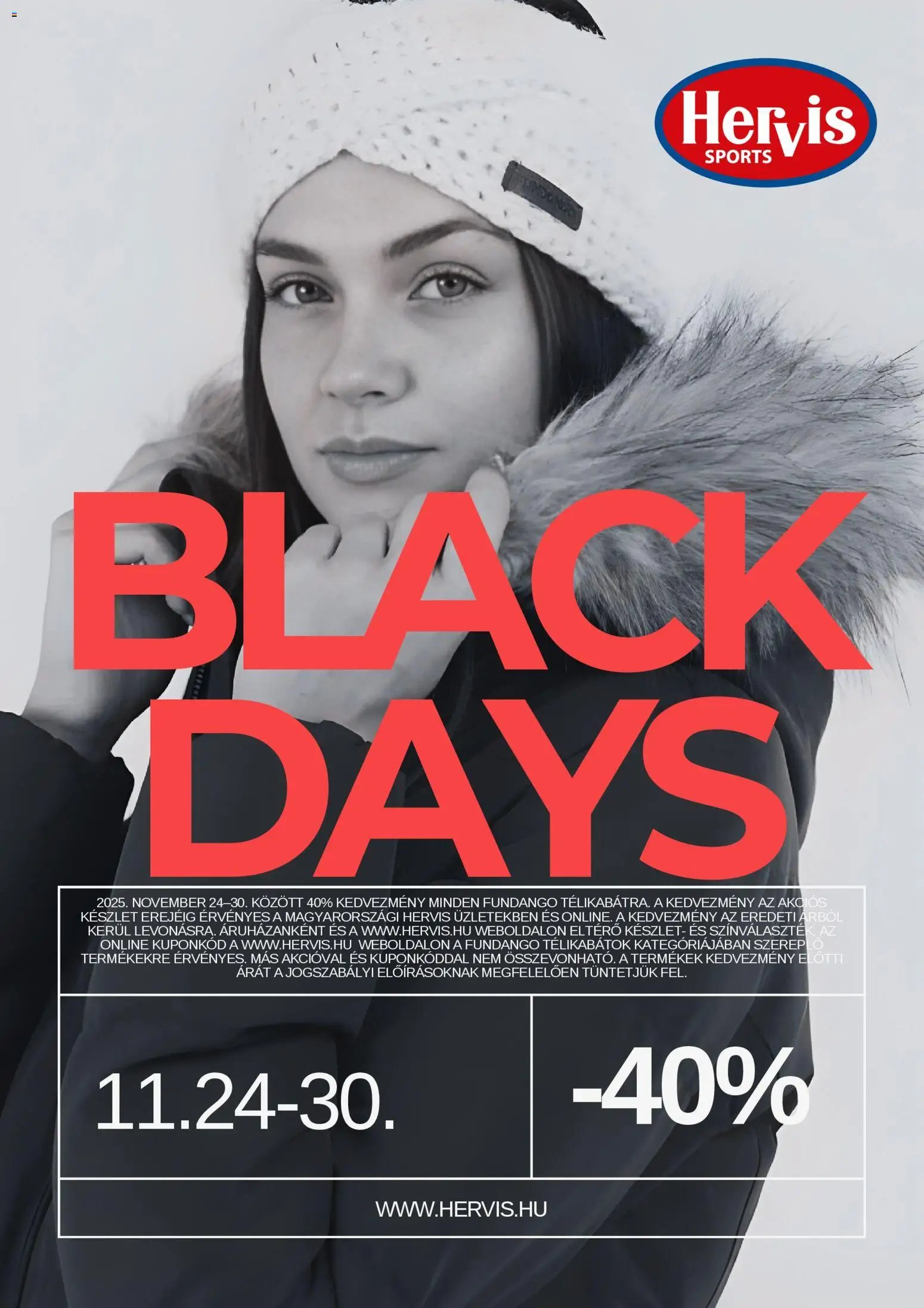 Hervis Sports újság 2025.11.24. Black Friday (2025-11-24 - 2025-11-30)