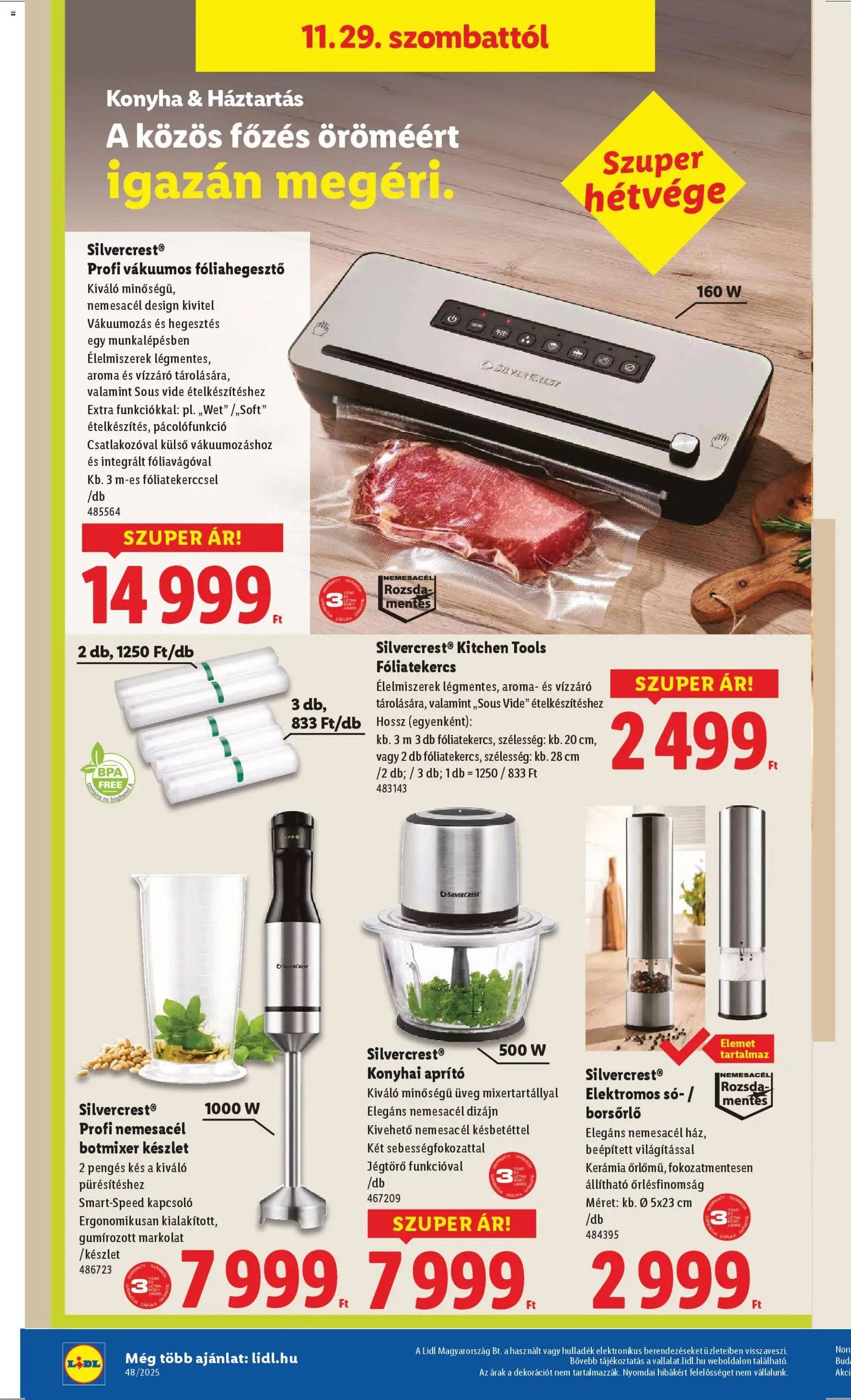 Lidl újság 2025.11.27. Nonfood kínálatunk (2025-11-27 - 2025-12-03)