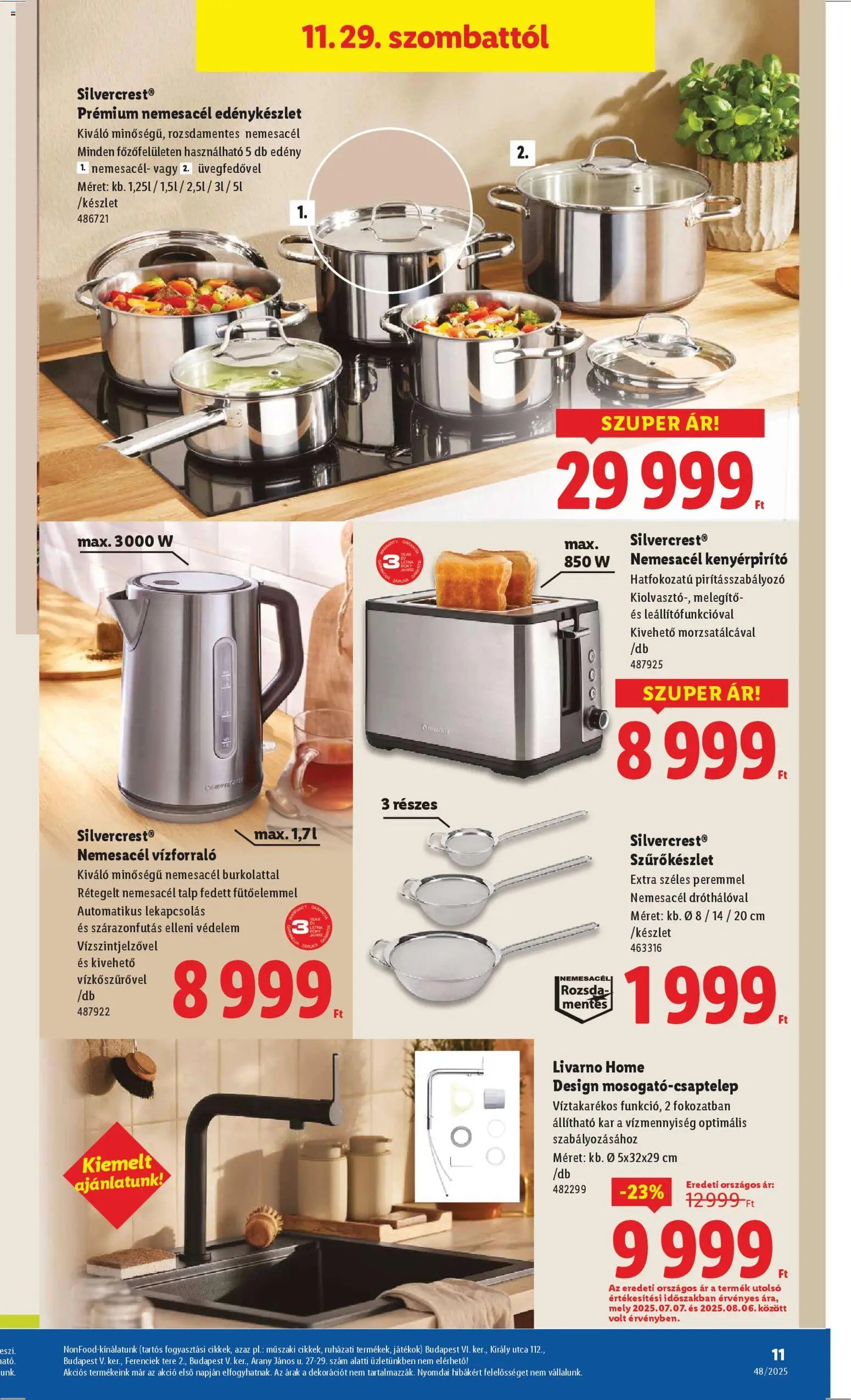Lidl újság 2025.11.27. Nonfood kínálatunk (2025-11-27 - 2025-12-03)