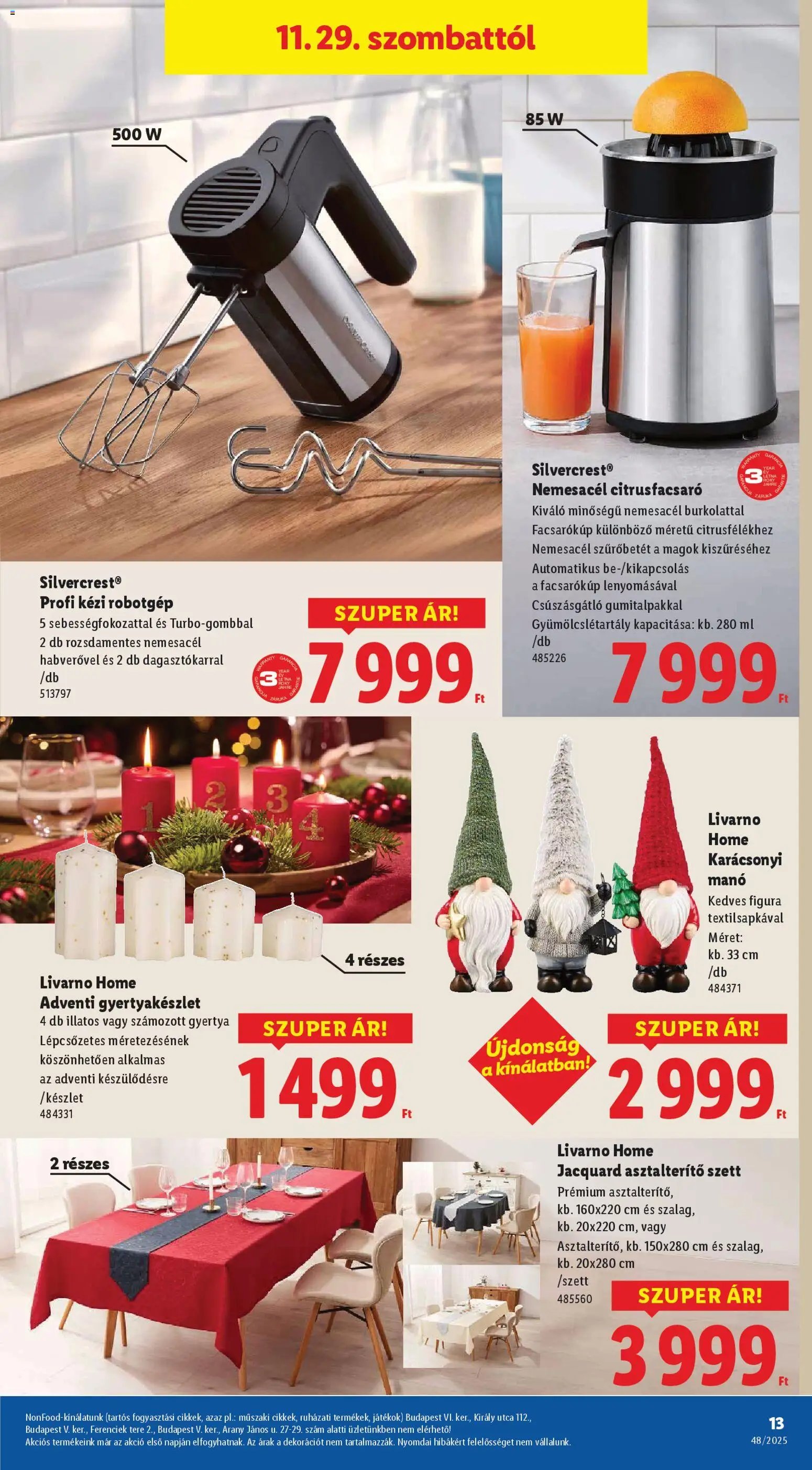 Lidl újság 2025.11.27. Nonfood kínálatunk (2025-11-27 - 2025-12-03)