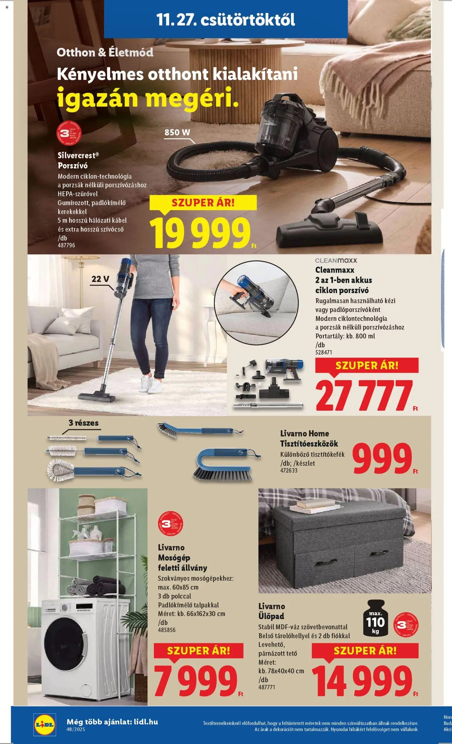 Lidl újság 2025.11.27. Nonfood kínálatunk (2025-11-27 - 2025-12-03)