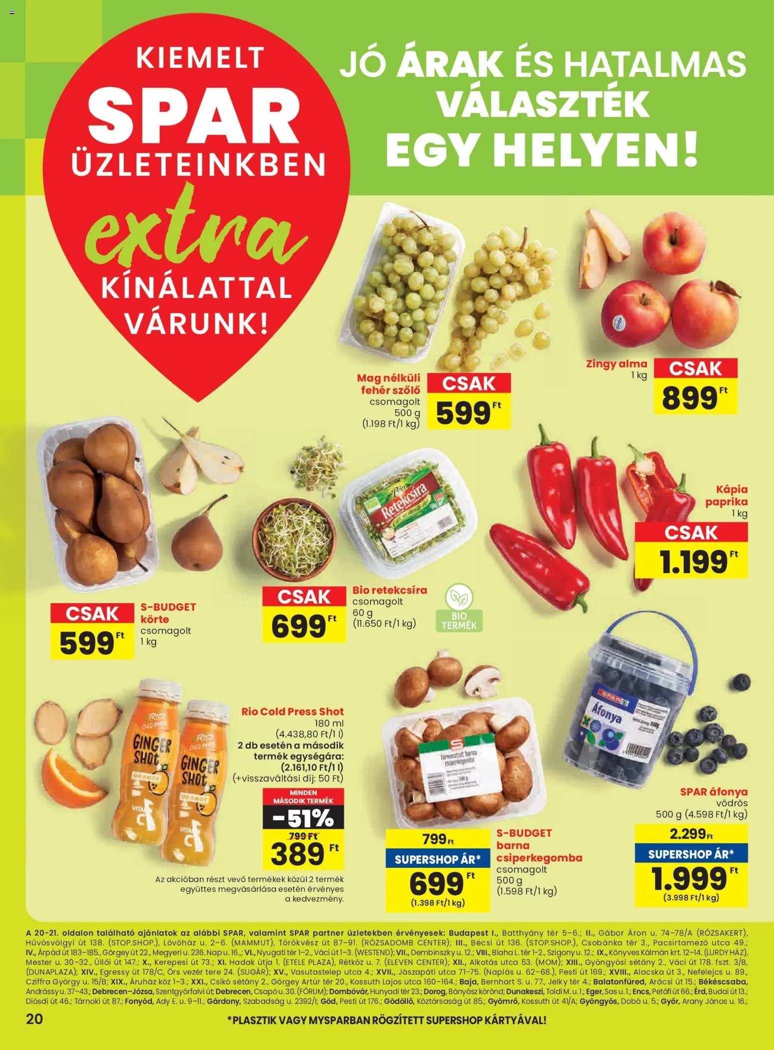 Spar újság 2025.11.20. Extra ajánlat (2025-11-20 - 2025-11-26)