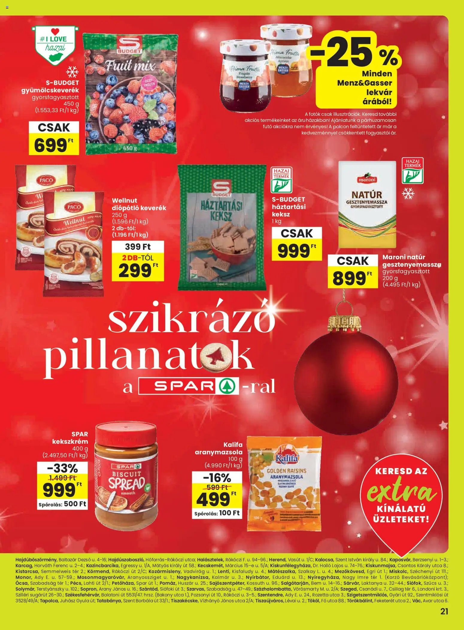 Spar újság 2025.11.20. Extra ajánlat (2025-11-20 - 2025-11-26)