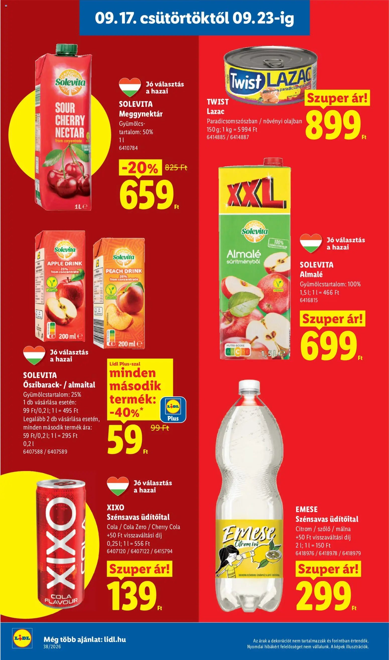Lidl újság 2026.09.17. Lidl akciós újság