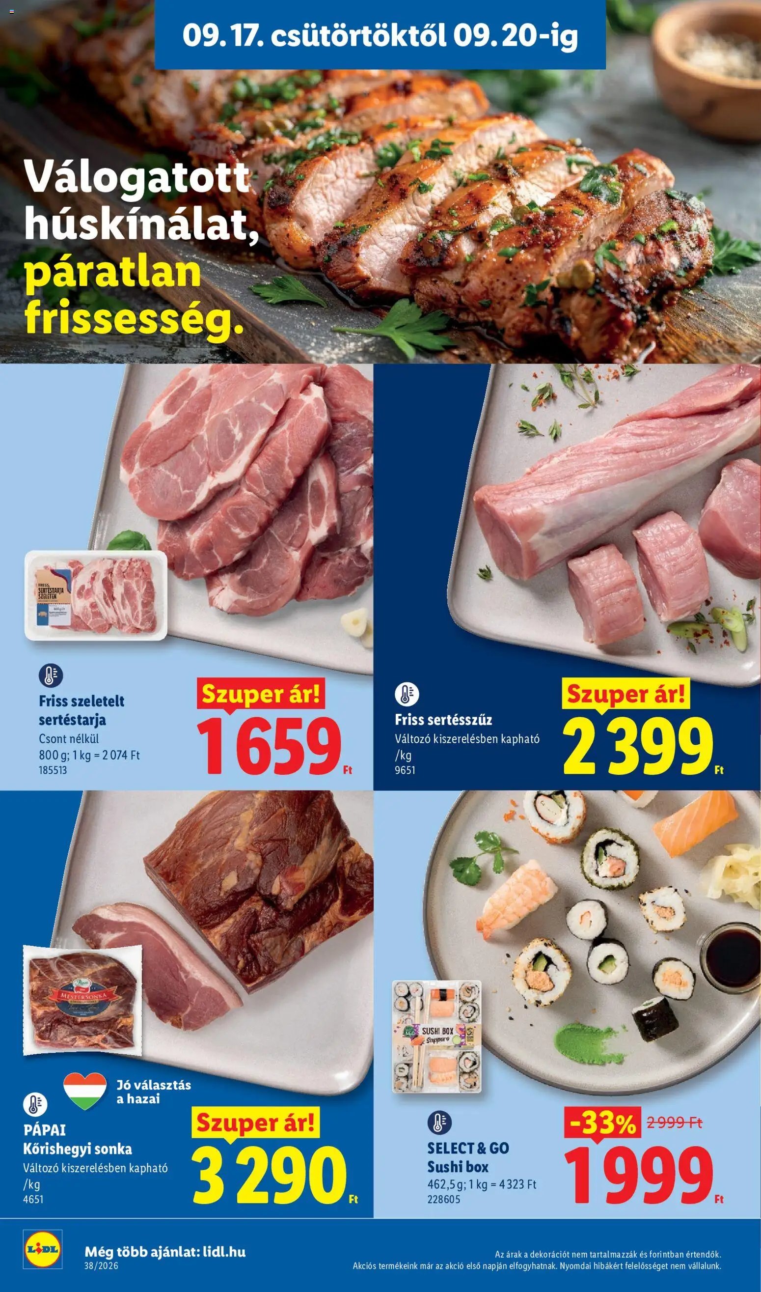 Lidl újság 2026.09.17. Lidl akciós újság