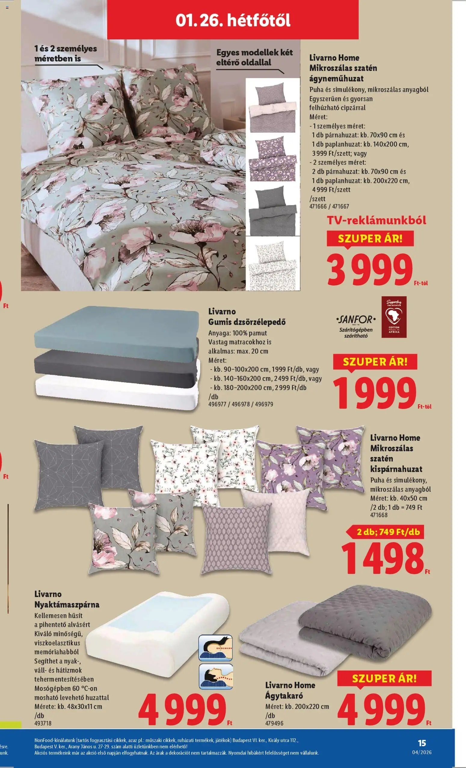 Lidl újság 2026.01.22. Nonfood kínálatunk (2026-01-22 - 2026-01-25)