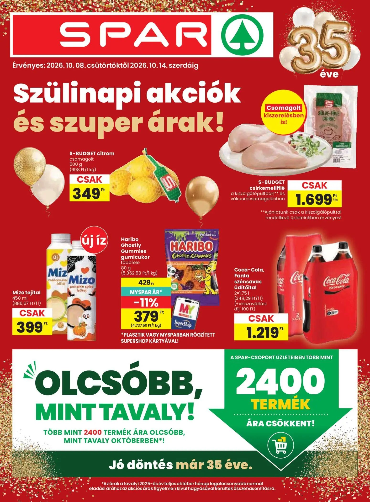 Spar újság 2026.10.08. Spar akciós újság