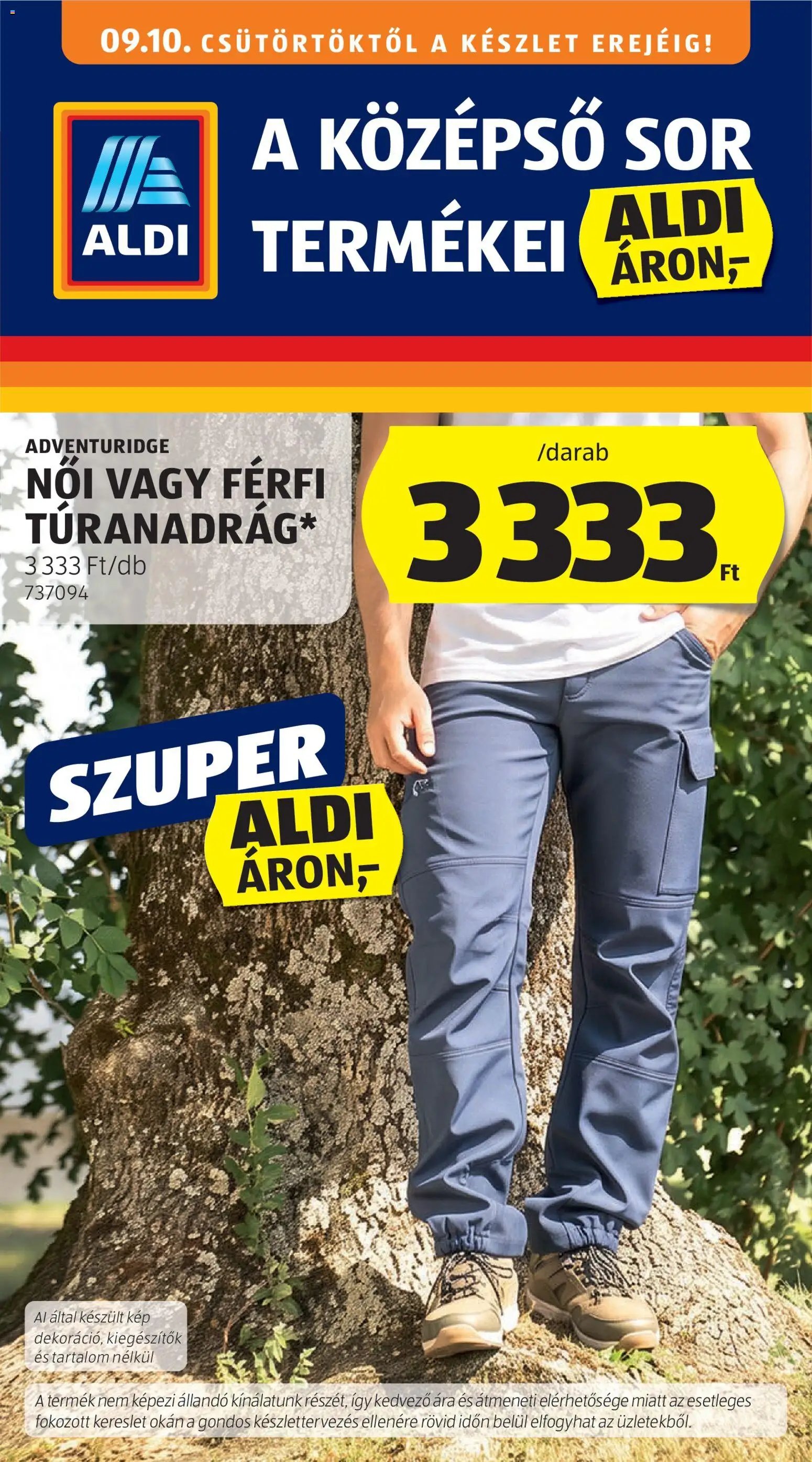 Aldi újság 2026.09.10. Aldi Középső sor termékei