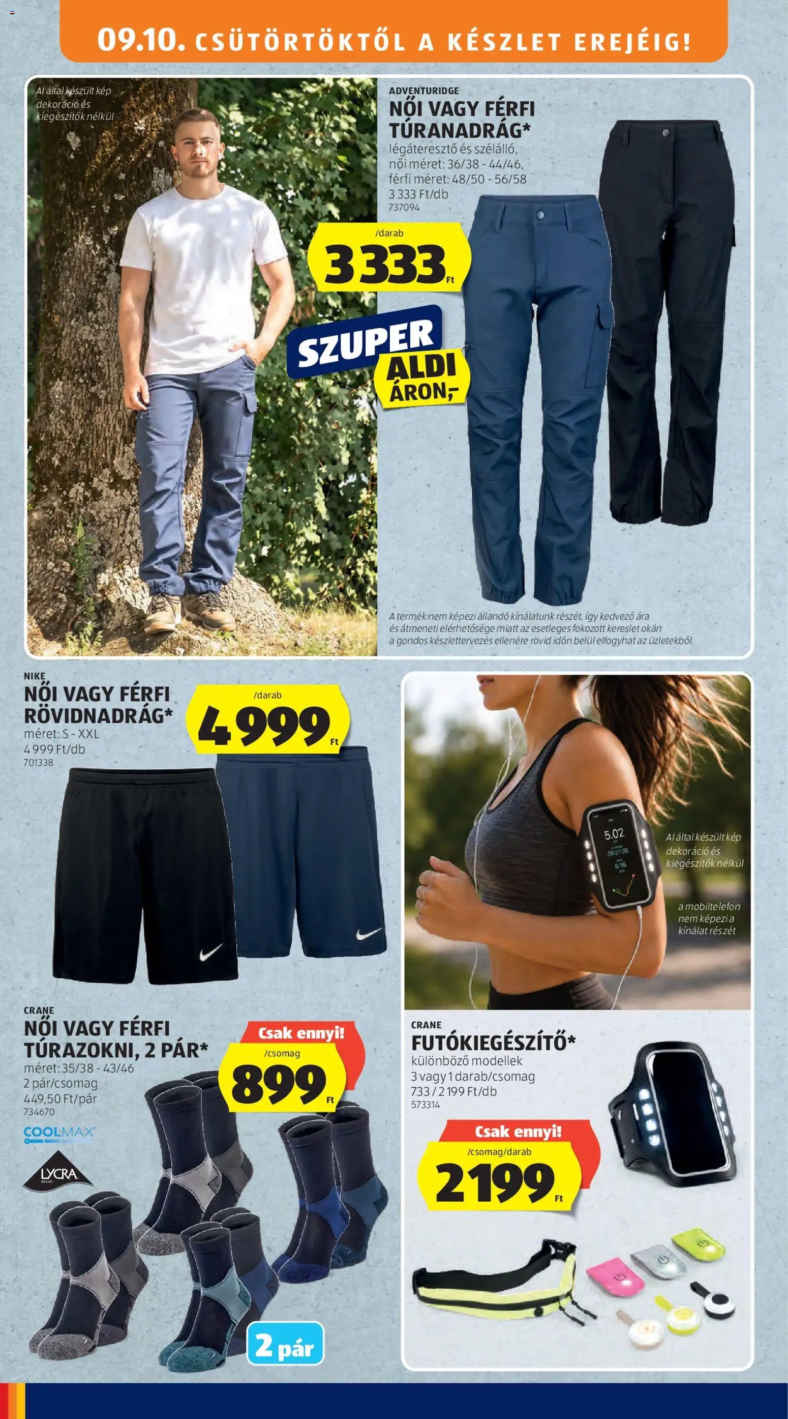 Aldi újság 2026.09.10. Aldi Középső sor termékei