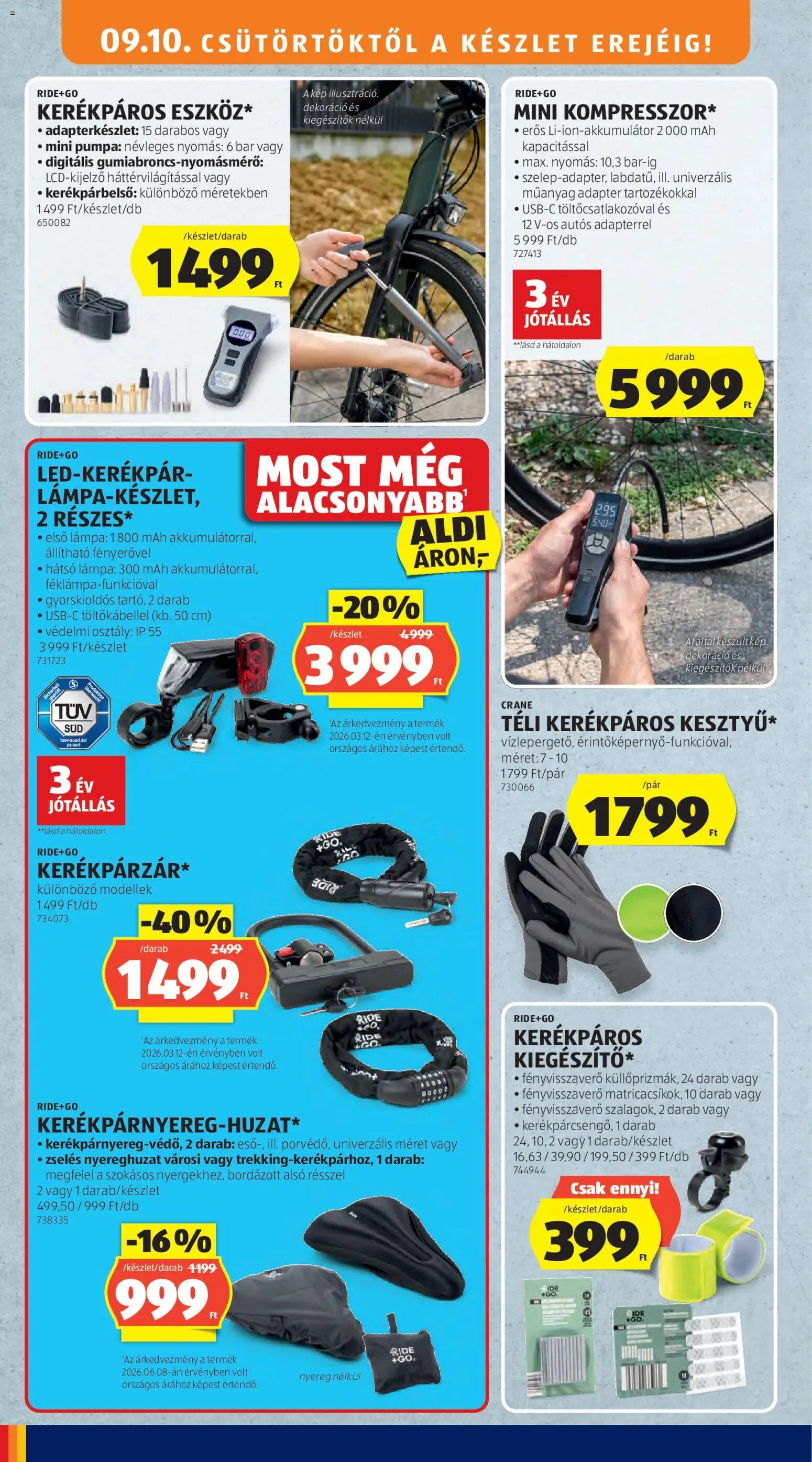 Aldi újság 2026.09.10. Aldi Középső sor termékei
