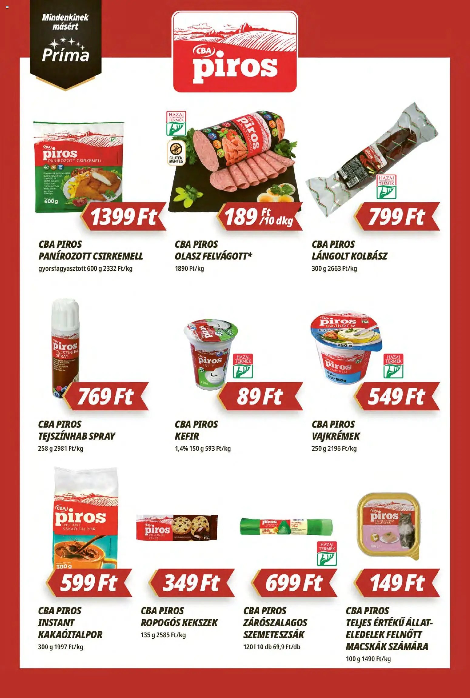 CBA Príma újság 2026.10.08. CBA Príma akciós újság