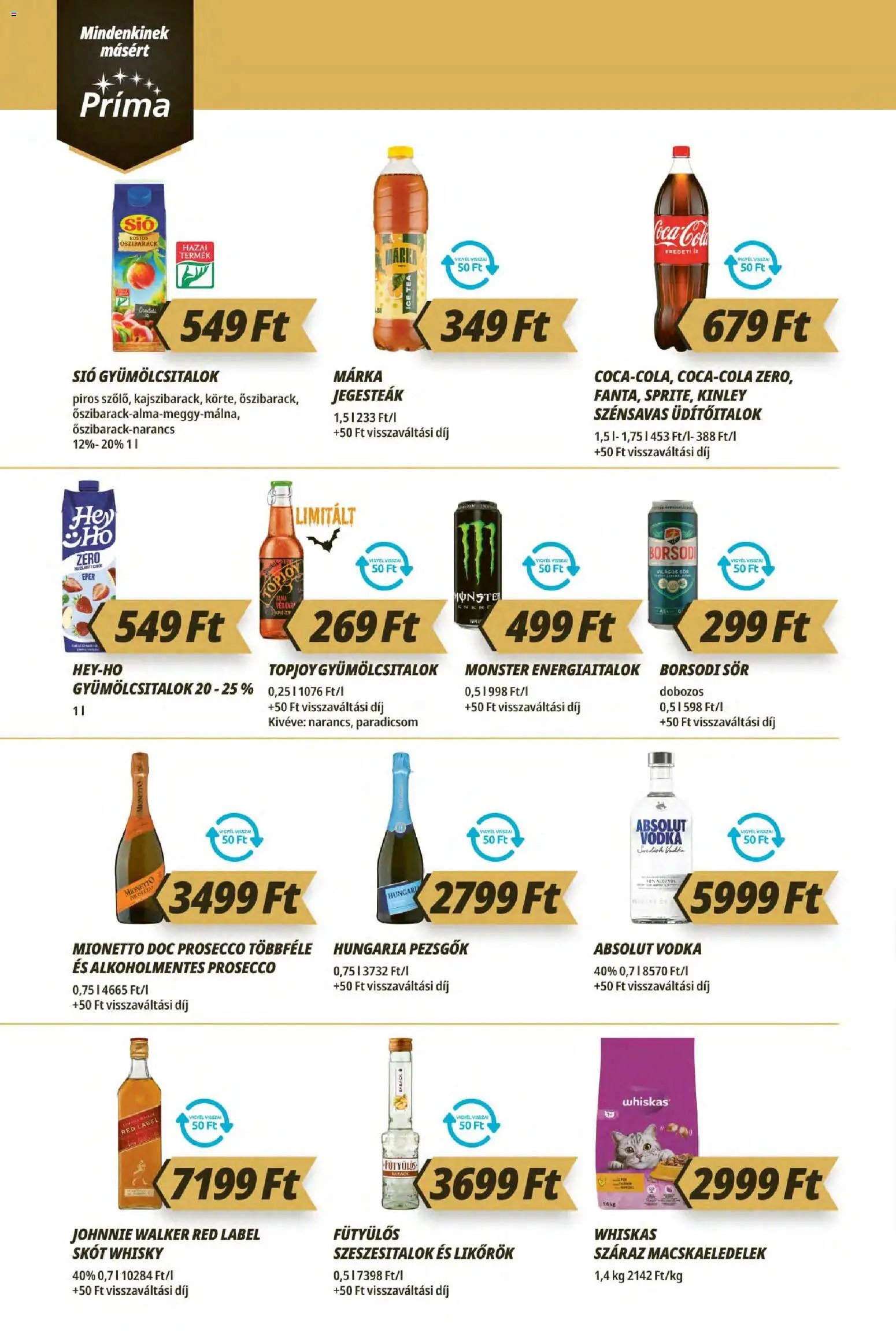 CBA Príma újság 2026.10.08. CBA Príma akciós újság
