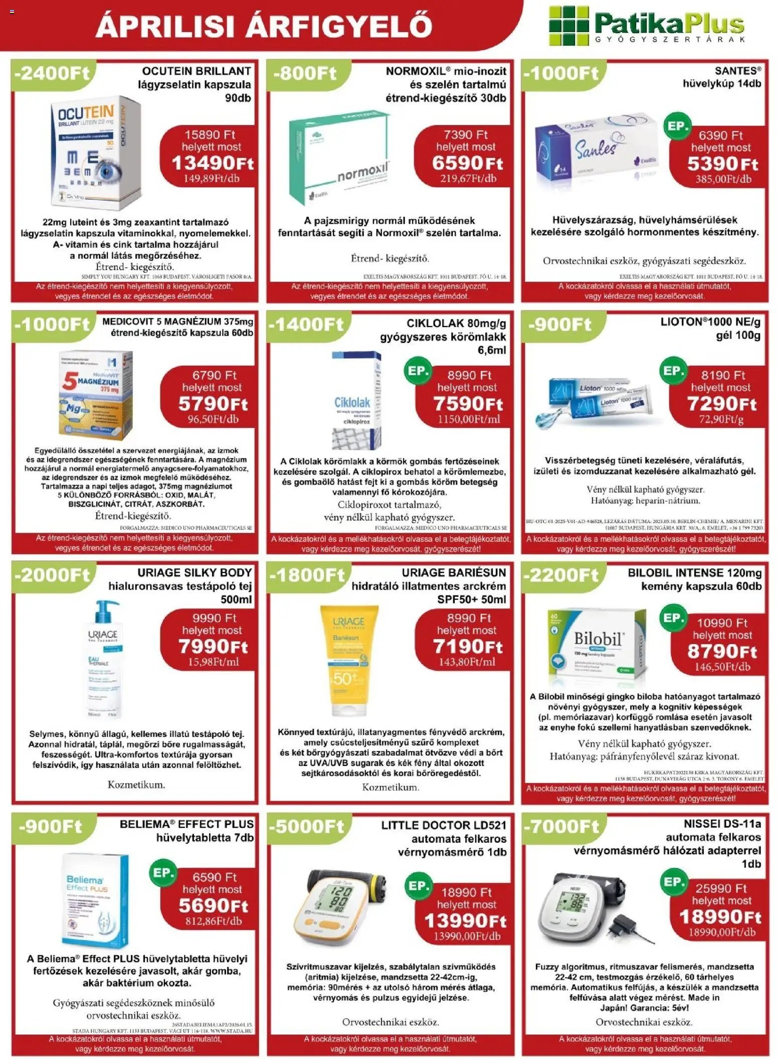 PatikaPlus újság 2026.04.01. PatikaPlus akciós újság (2026-04-01 - 2026-04-30)
