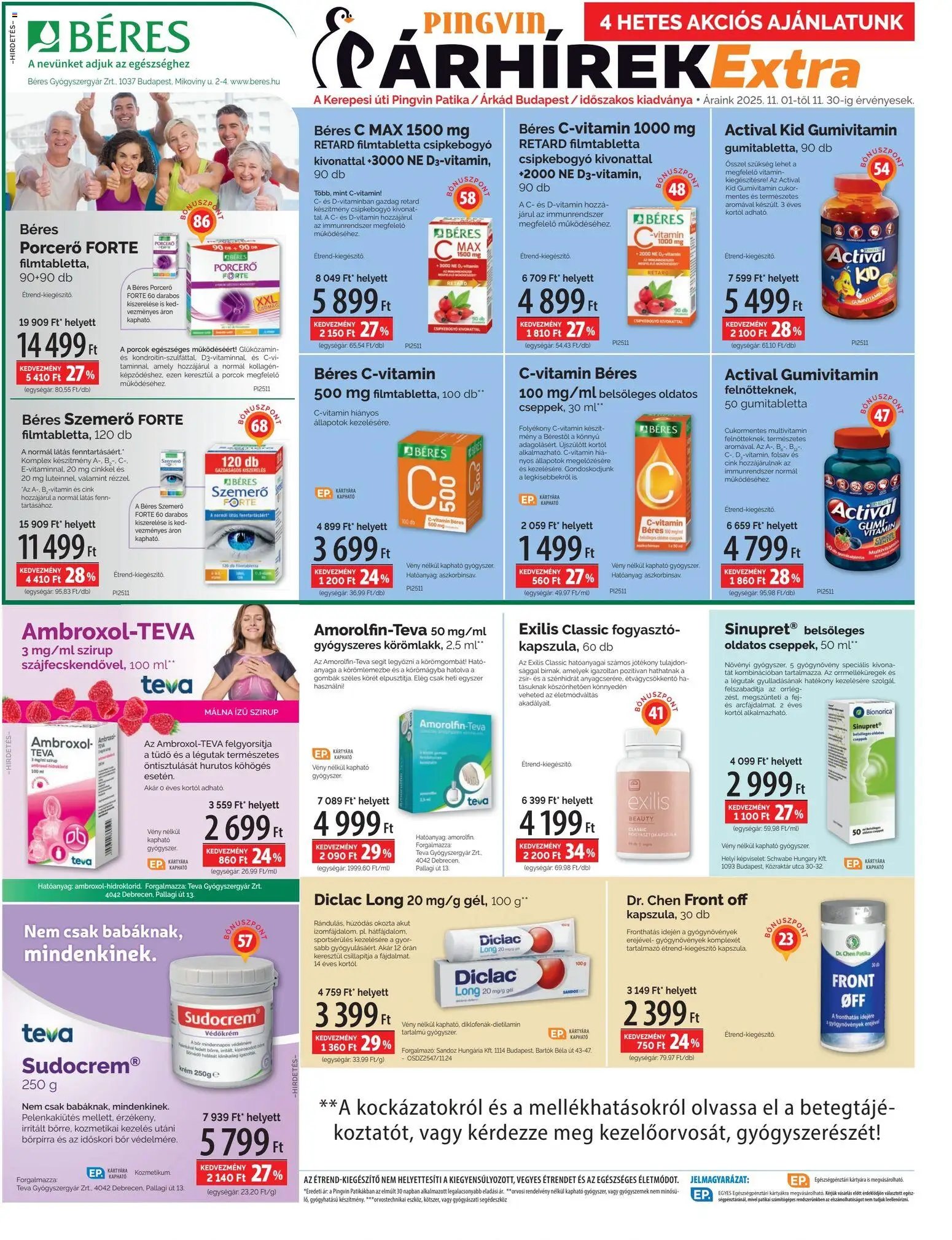 Pingvin Patika újság 2025.11.01. Pingvin Árhírek Extra (2025-11-01 - 2025-11-30)